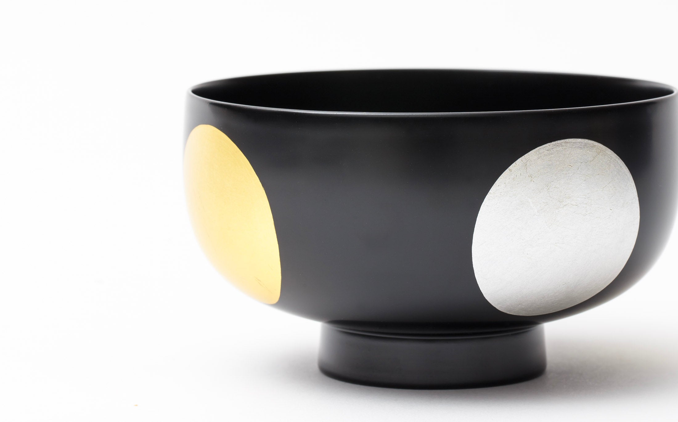 Tsubaki - Japanese Lacquer Black - Bowl "Nichigetsu-Hira"
