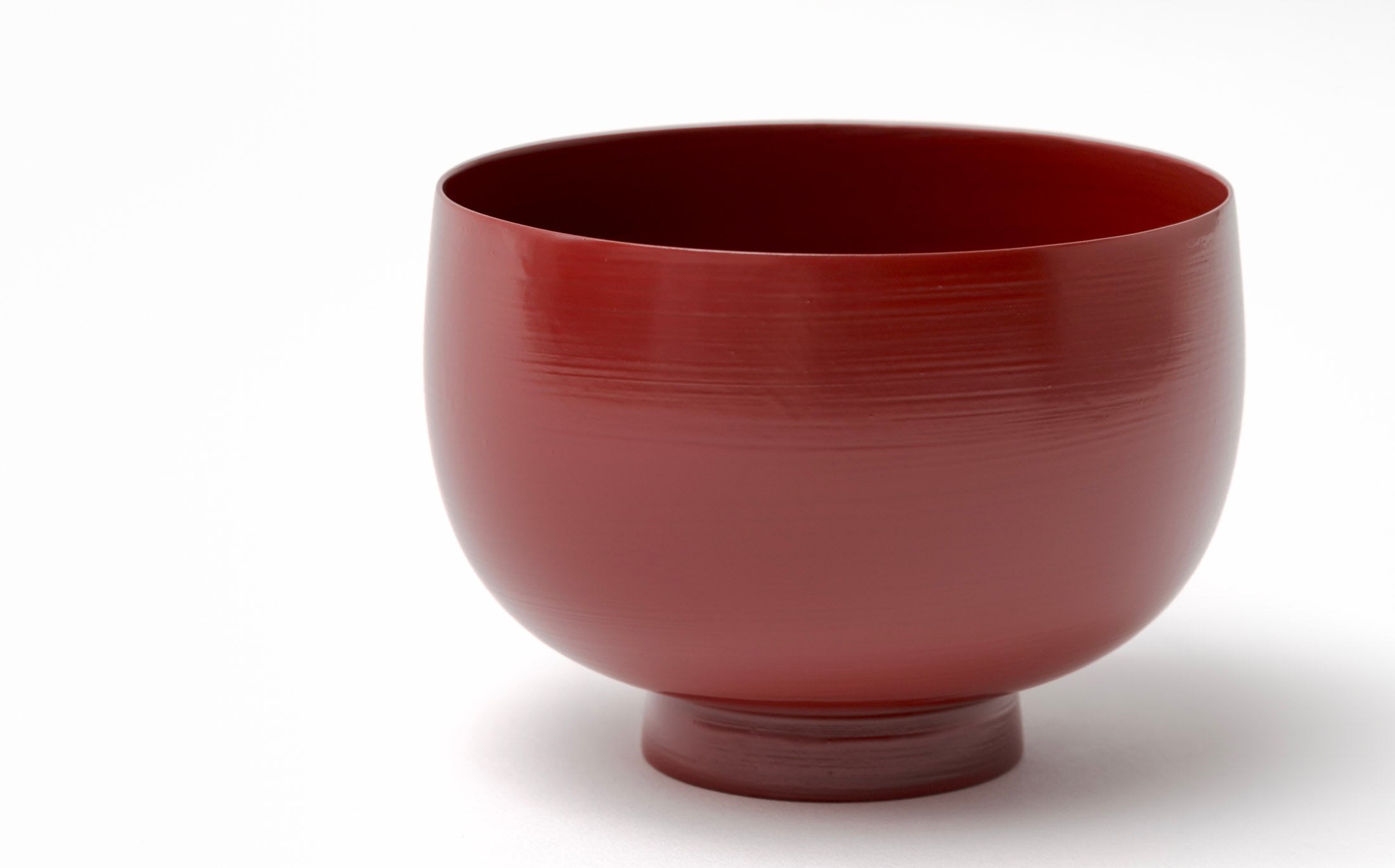 Tsubaki - Japanese Lacquer Brush Mark Vermillion - Bowl "Maru"