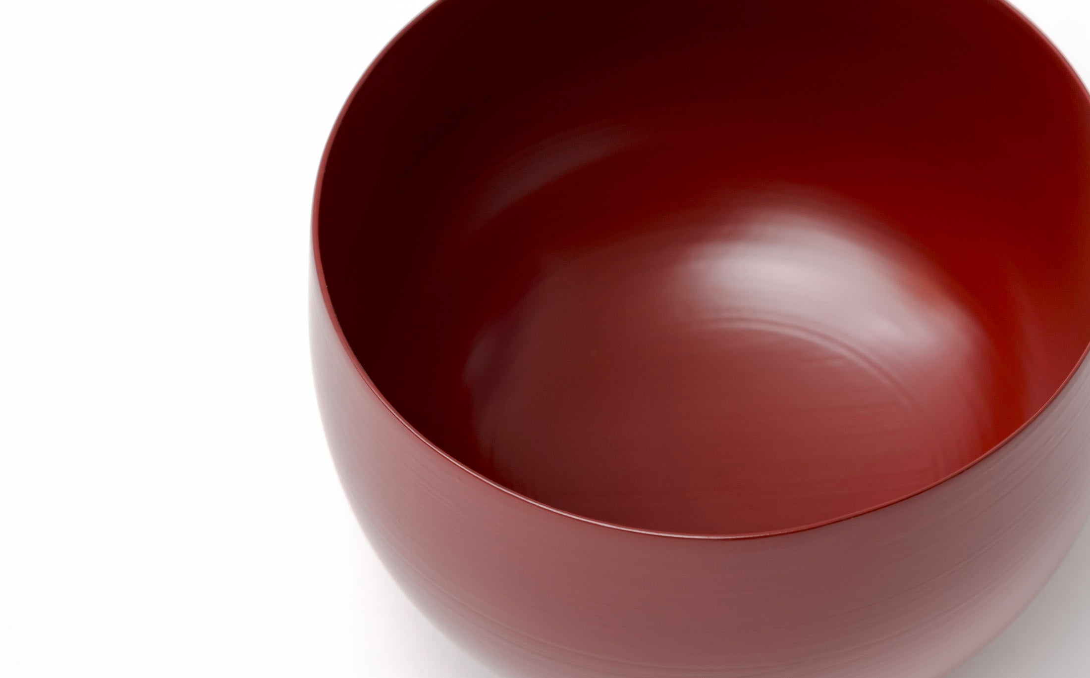 Tsubaki - Japanese Lacquer Brush Mark Vermillion - Bowl "Maru"
