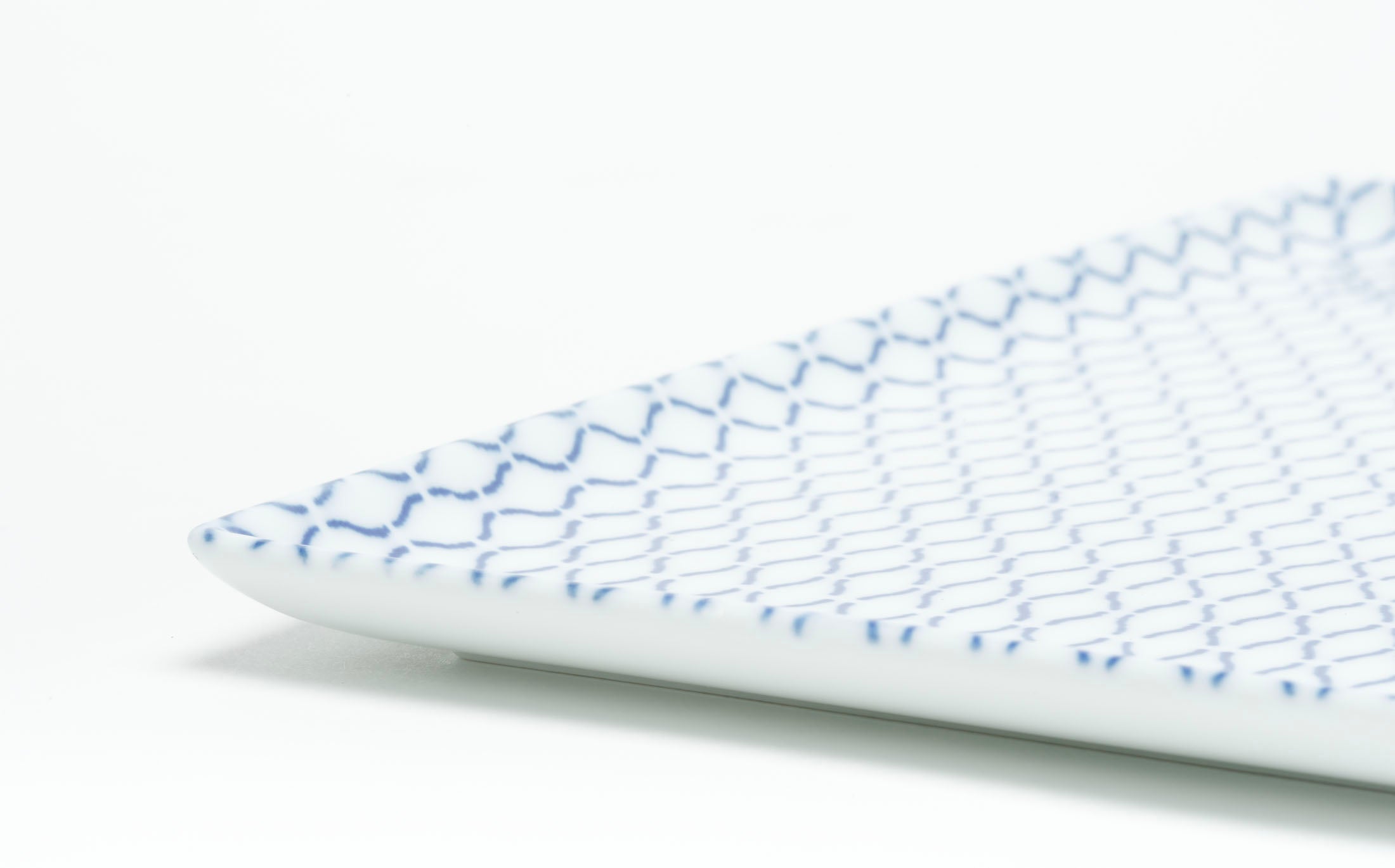 Yamabuki - Porcelain Net Blue - Square Plate