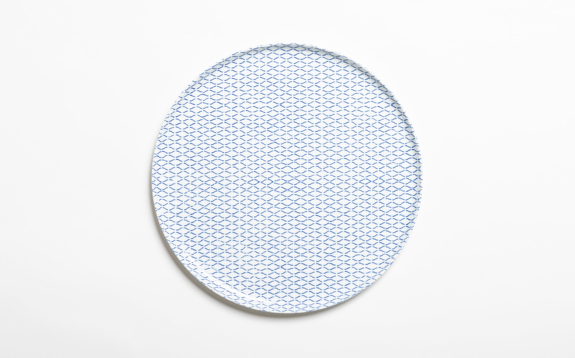 Yamabuki - Porcelain Net Blue - Round Plate
