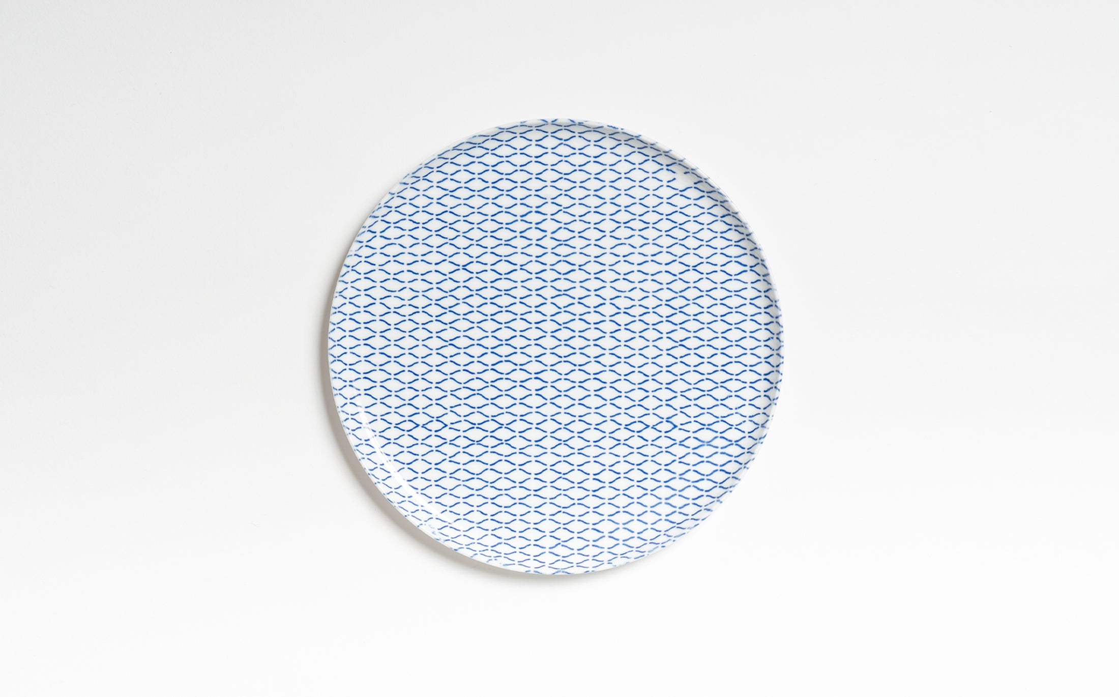 Yamabuki - Porcelain Net Blue - Round Plate