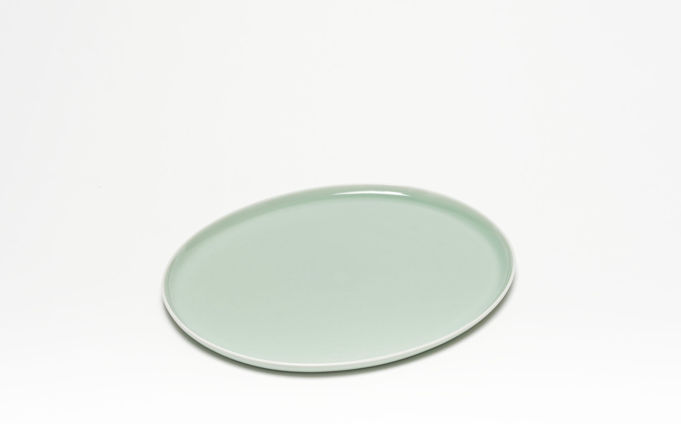 Yamabuki - Porcelain Celadon - Oval Plate
