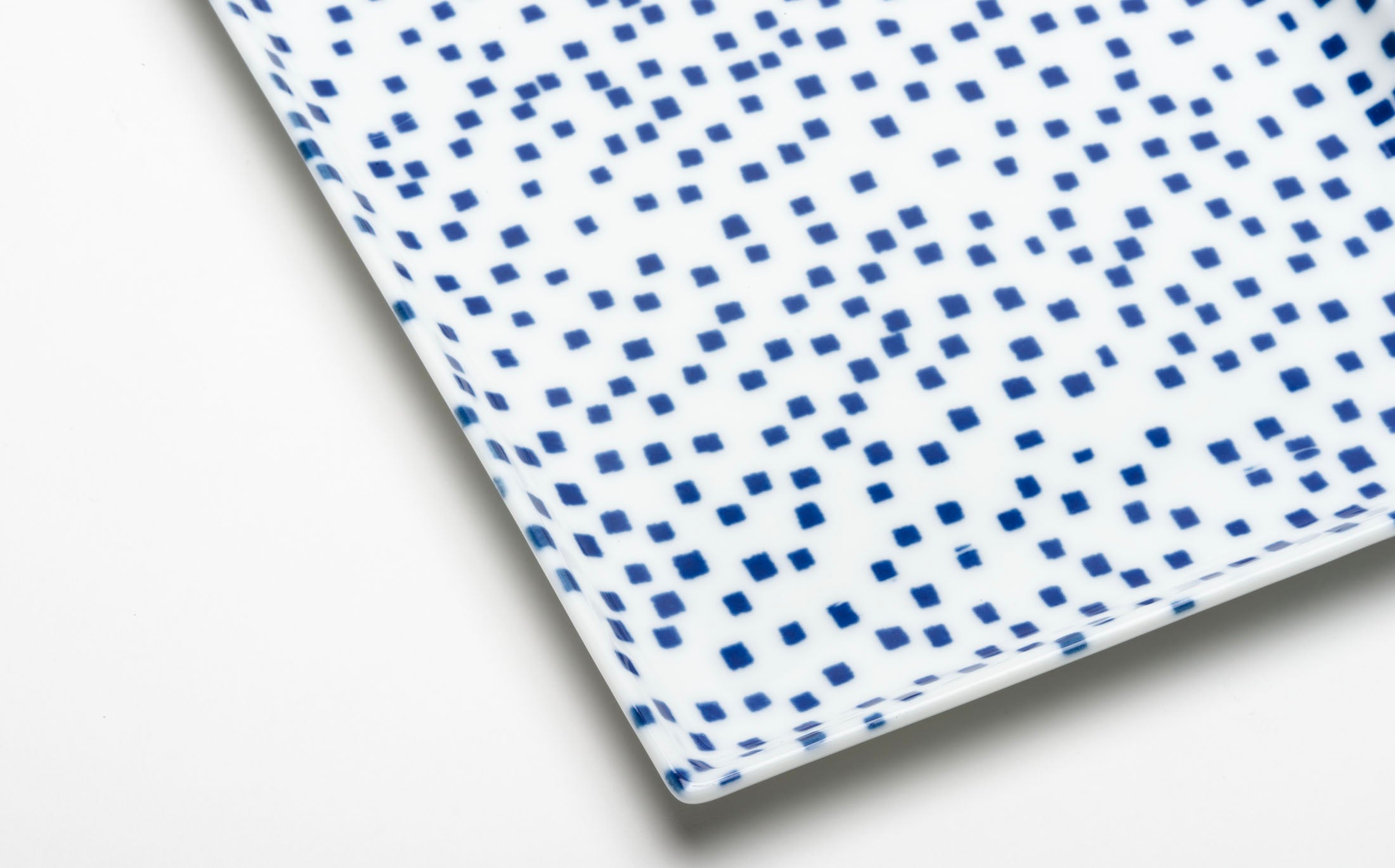 Yamabuki - Porcelain Square Blue - Rectangle Plate