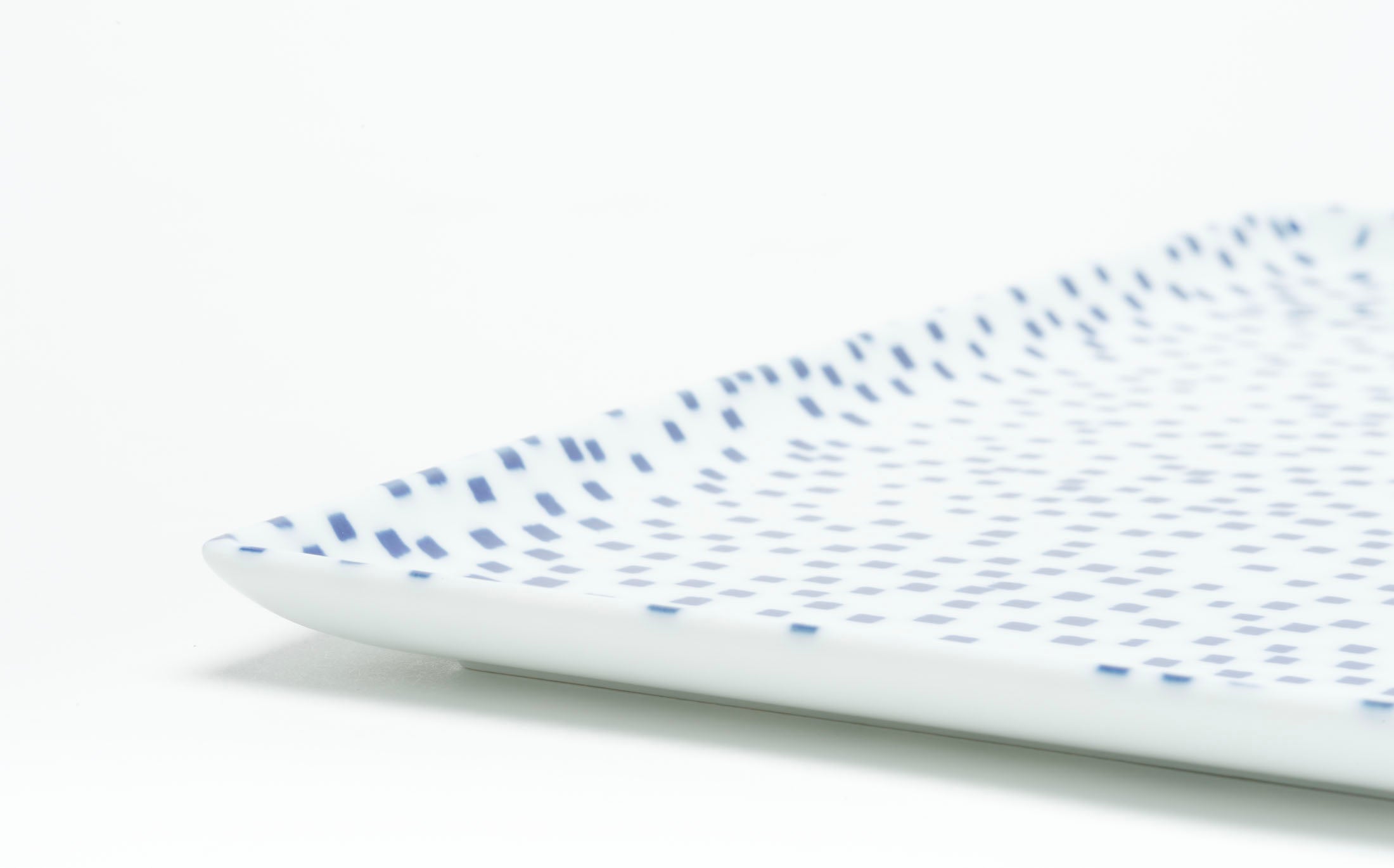 Yamabuki - Porcelain Square Blue - Rectangle Plate