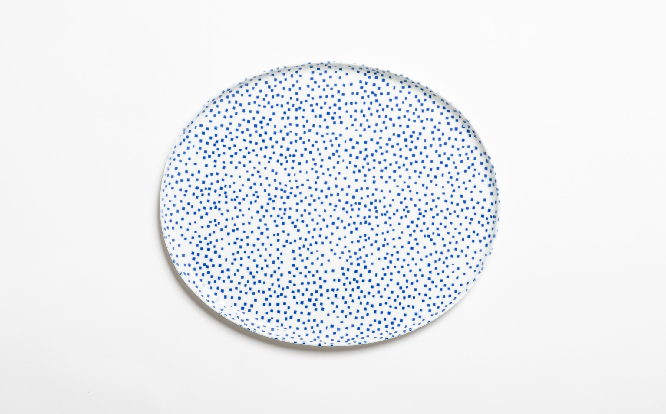 Yamabuki - Porcelain Square Blue - Oval Plate