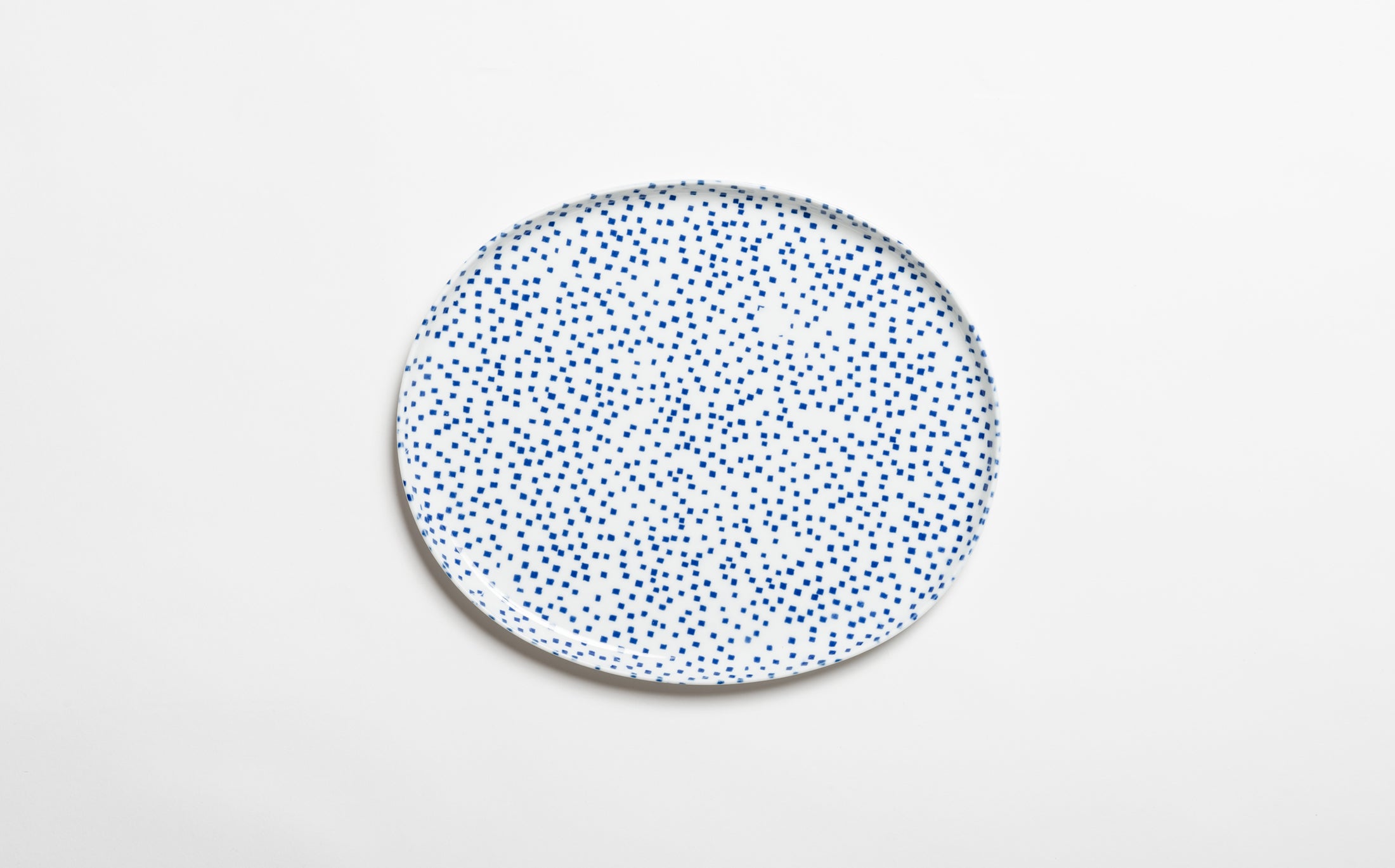 Yamabuki - Porcelain Square Blue - Oval Plate