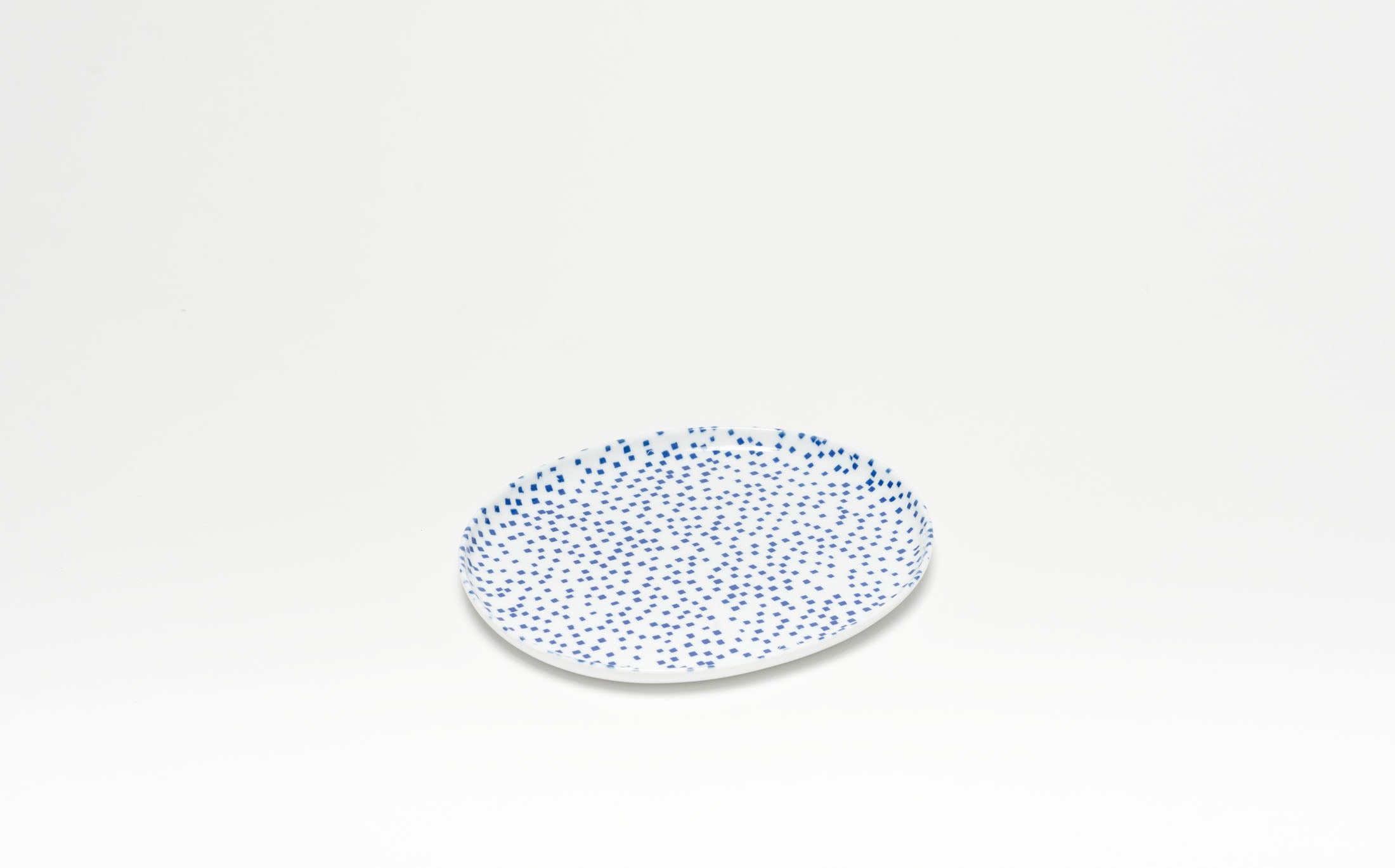 Yamabuki - Porcelain Square Blue - Oval Plate