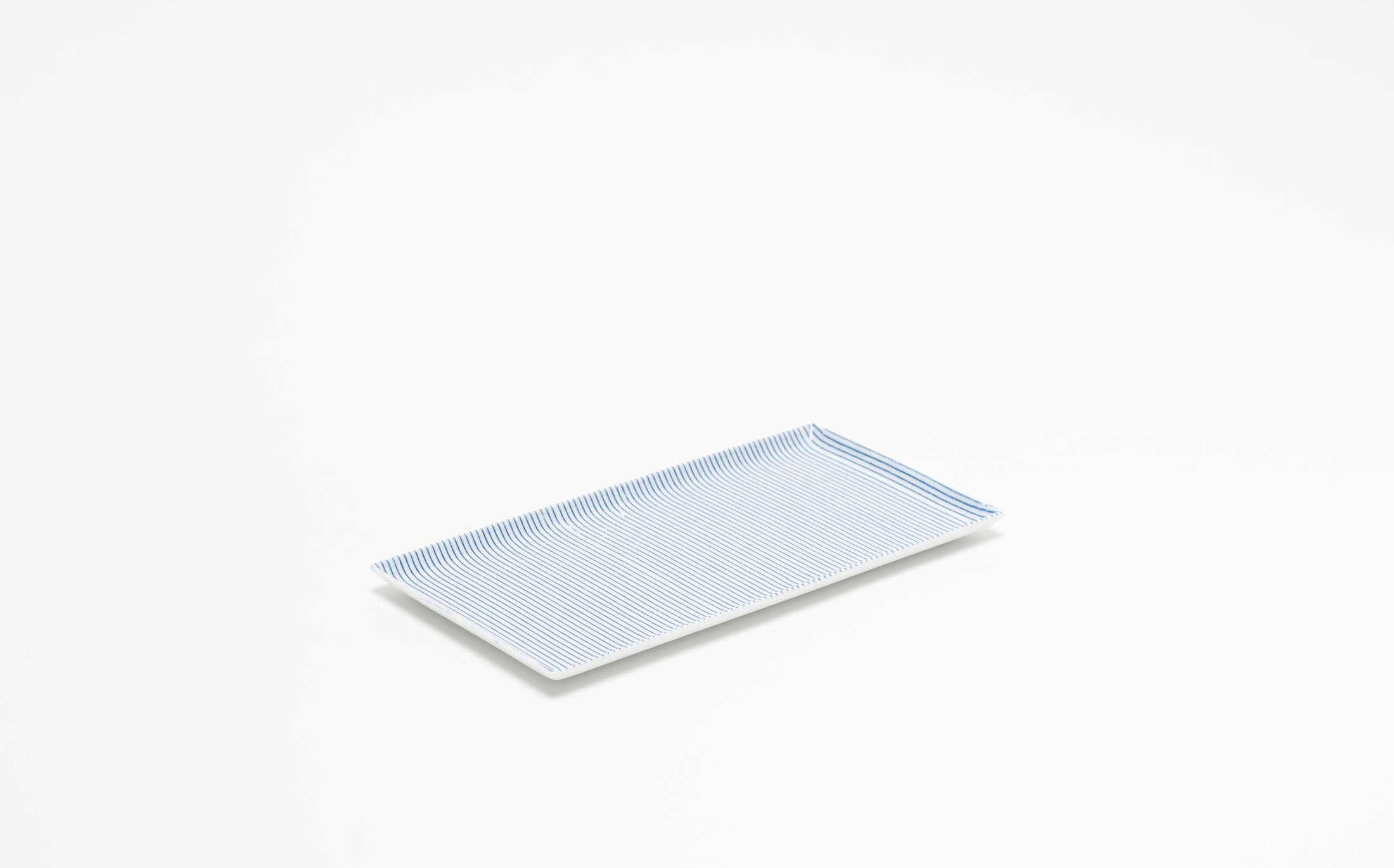 Yamabuki - Porcelain Stripe Blue - Rectangle Plate