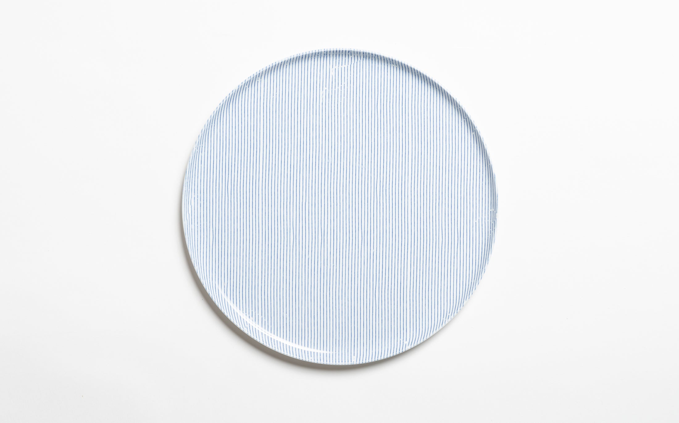Yamabuki - Porcelain Stripe Blue - Round Plate