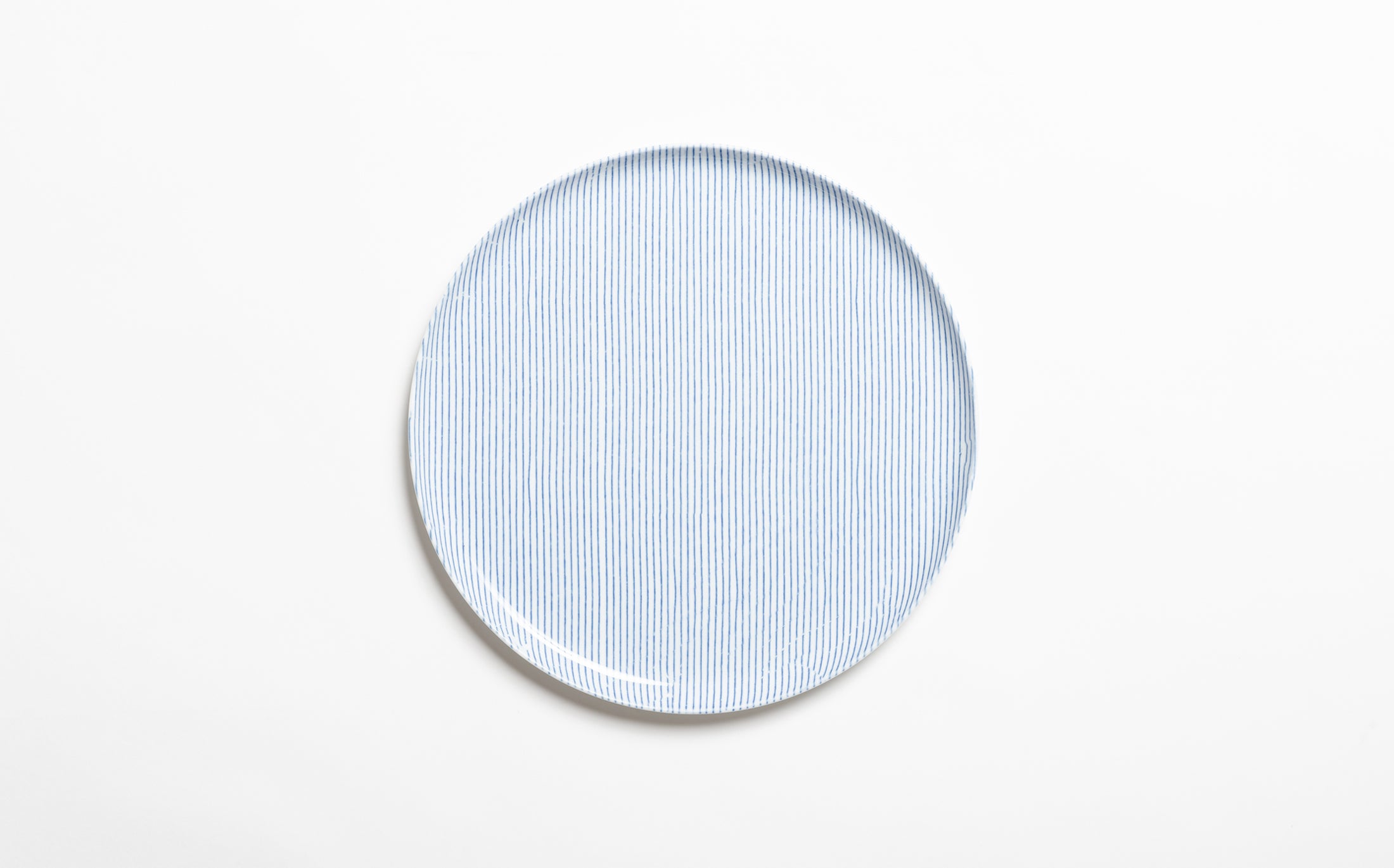 Yamabuki - Porcelain Stripe Blue - Round Plate