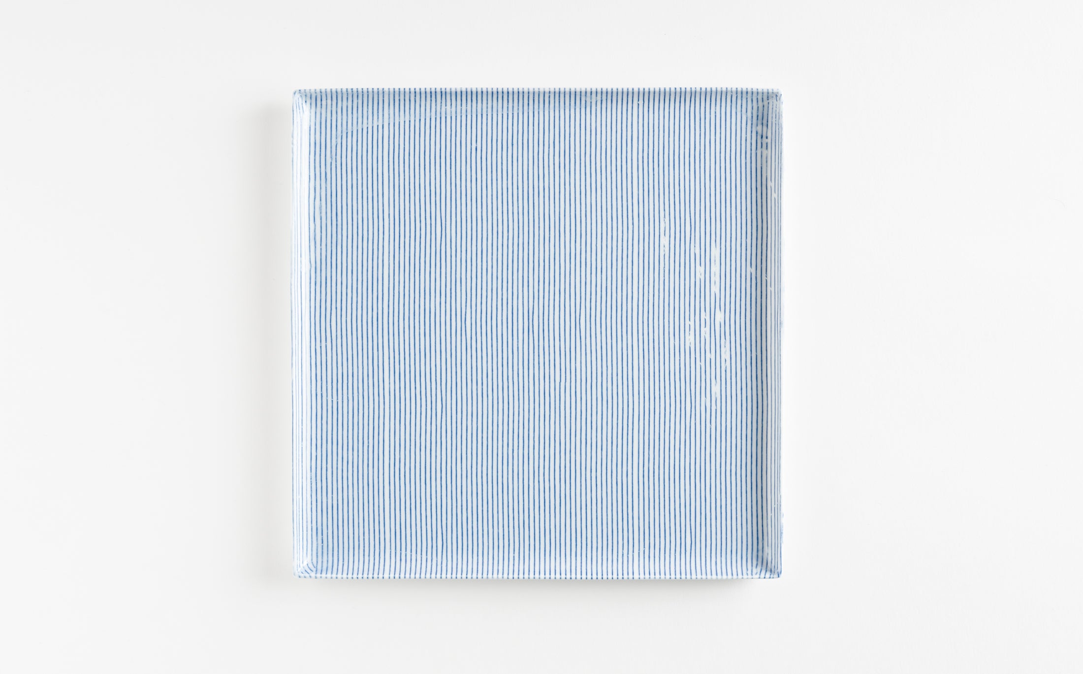 Yamabuki - Porcelain Stripe Blue - Square Plate