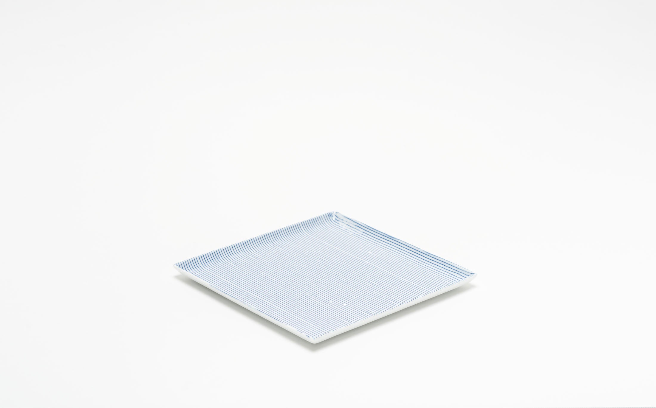 Yamabuki - Porcelain Stripe Blue - Square Plate