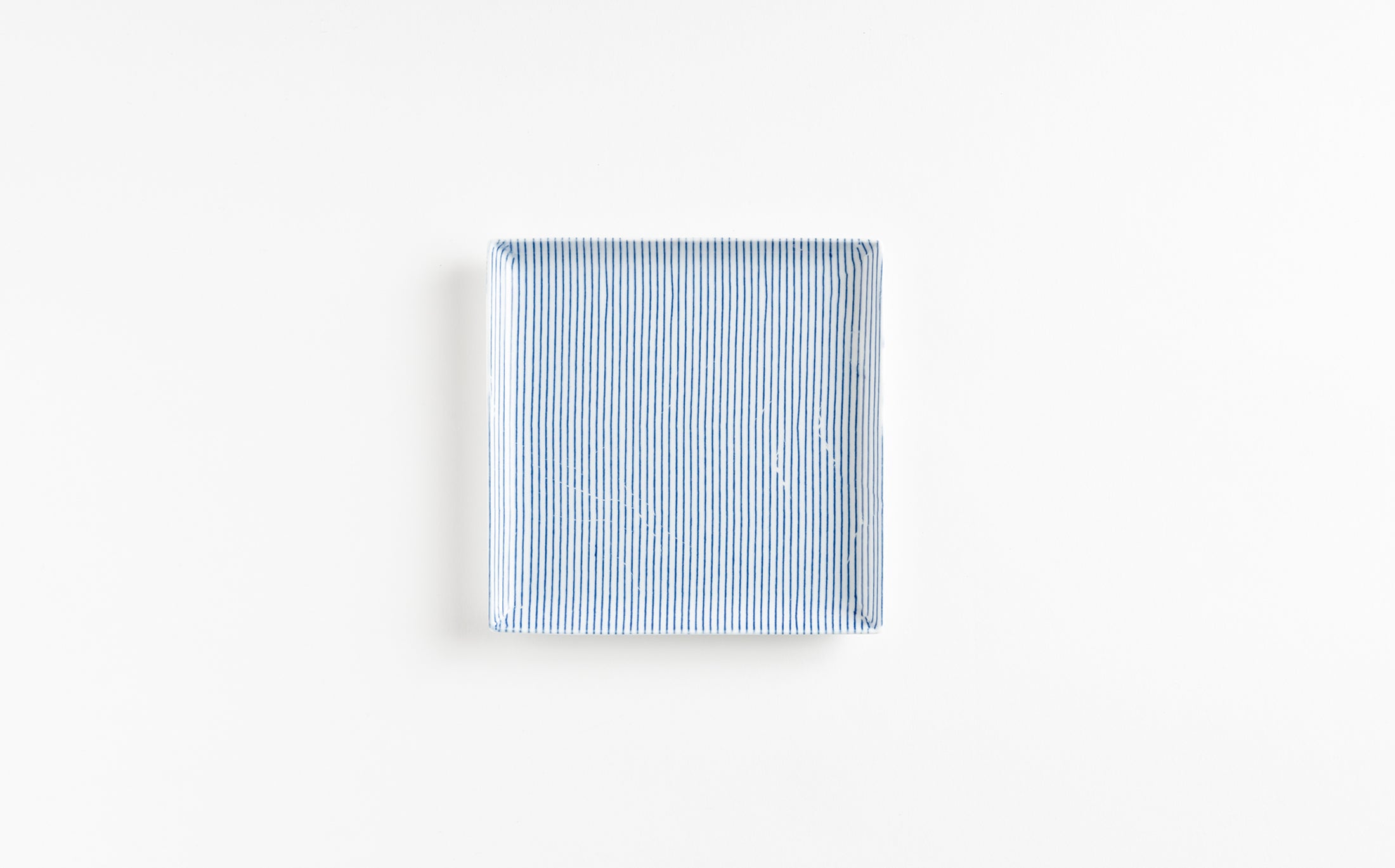 Yamabuki - Porcelain Stripe Blue - Square Plate