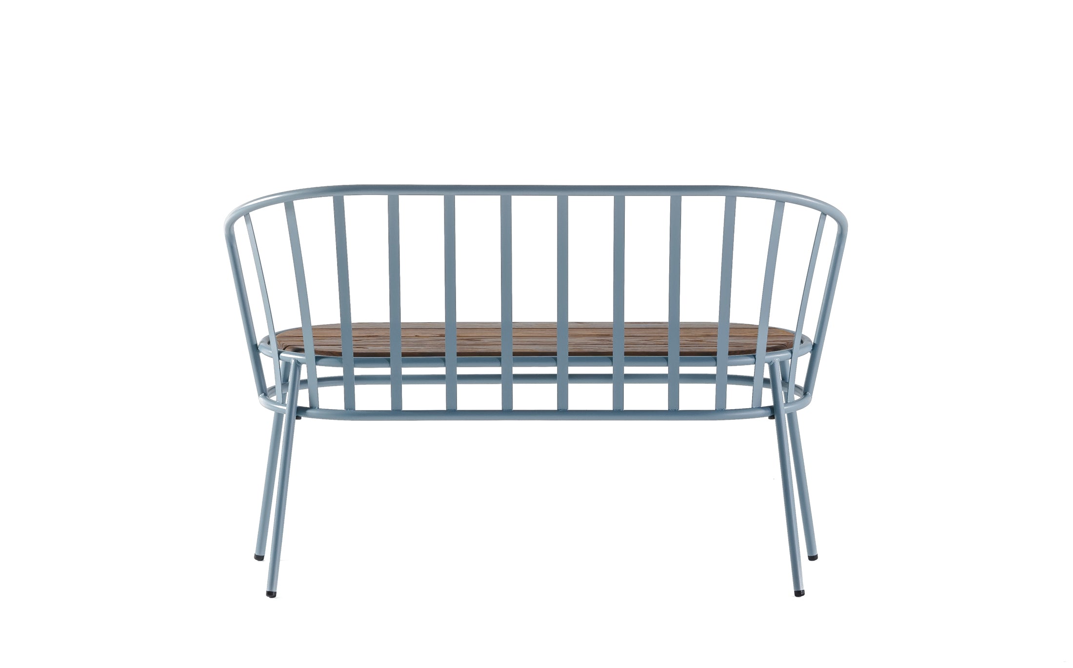 Offset Outdoor Garden bench - Blue grey