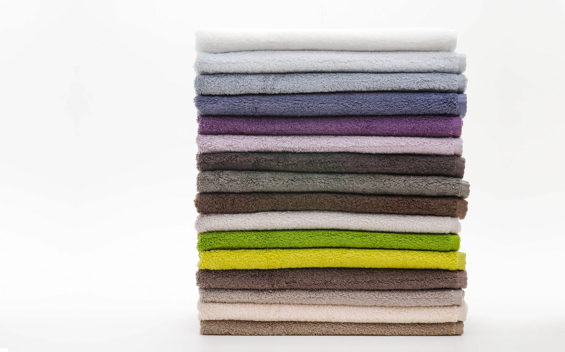 Green and grey online towels