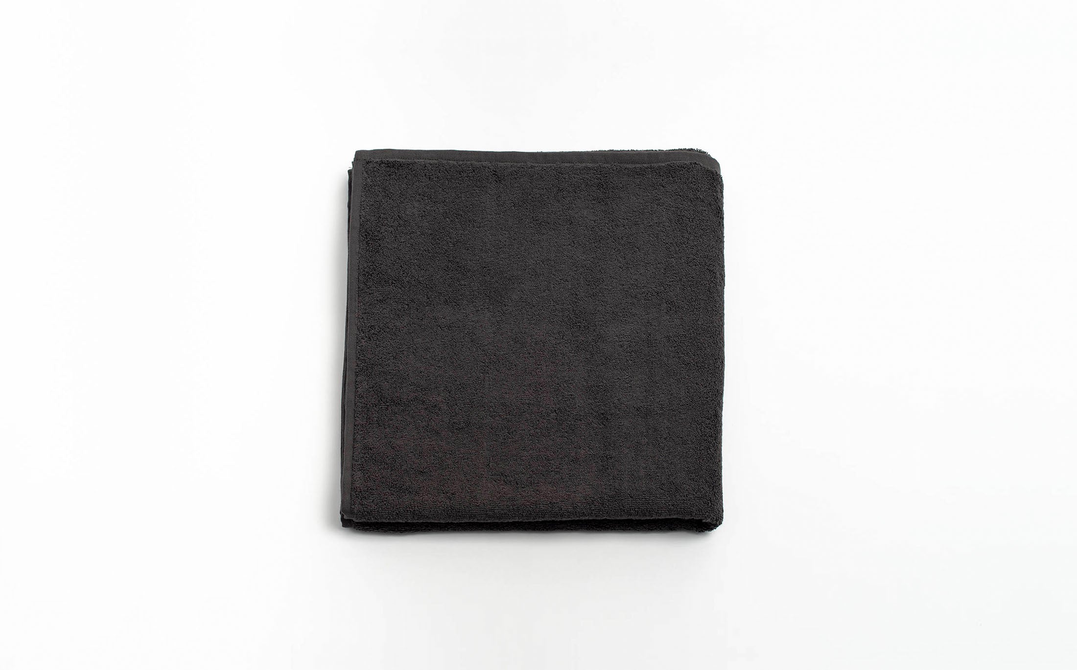 Cotton Color Towel - Black - Bath Towel