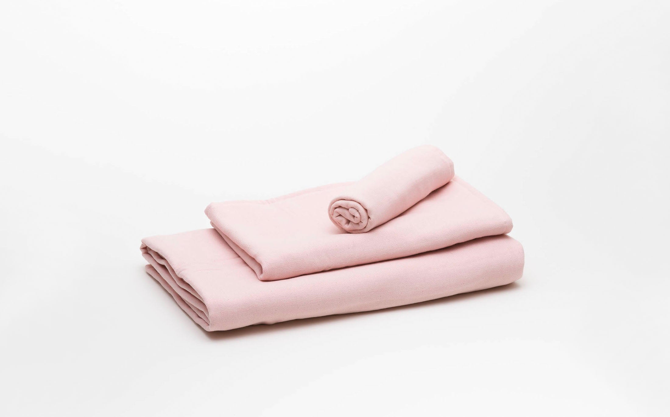 Gauze & Cotton Towel - Shell Pink