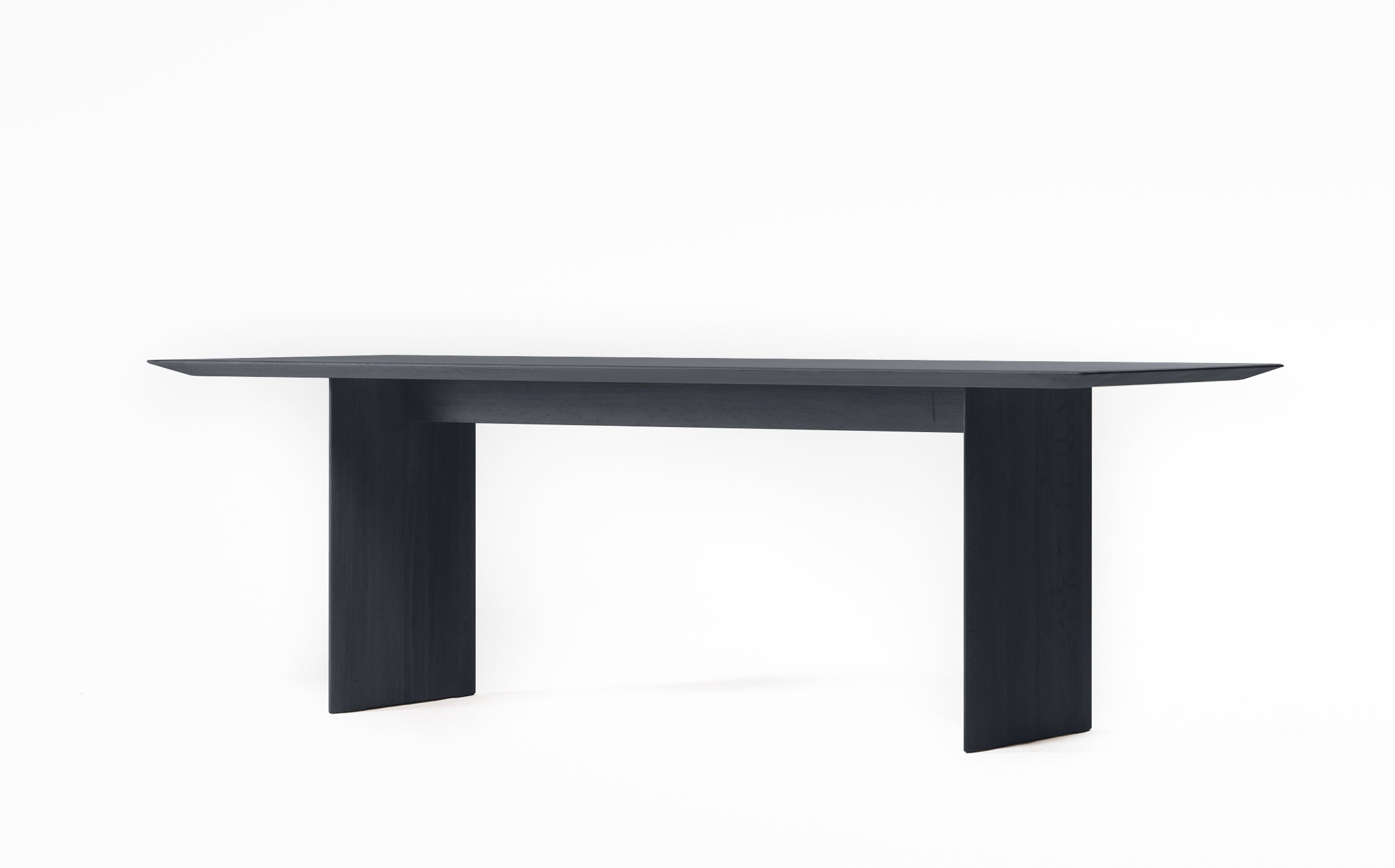 A table in the silent forest T-493 #Wood Finish_charcoal grey