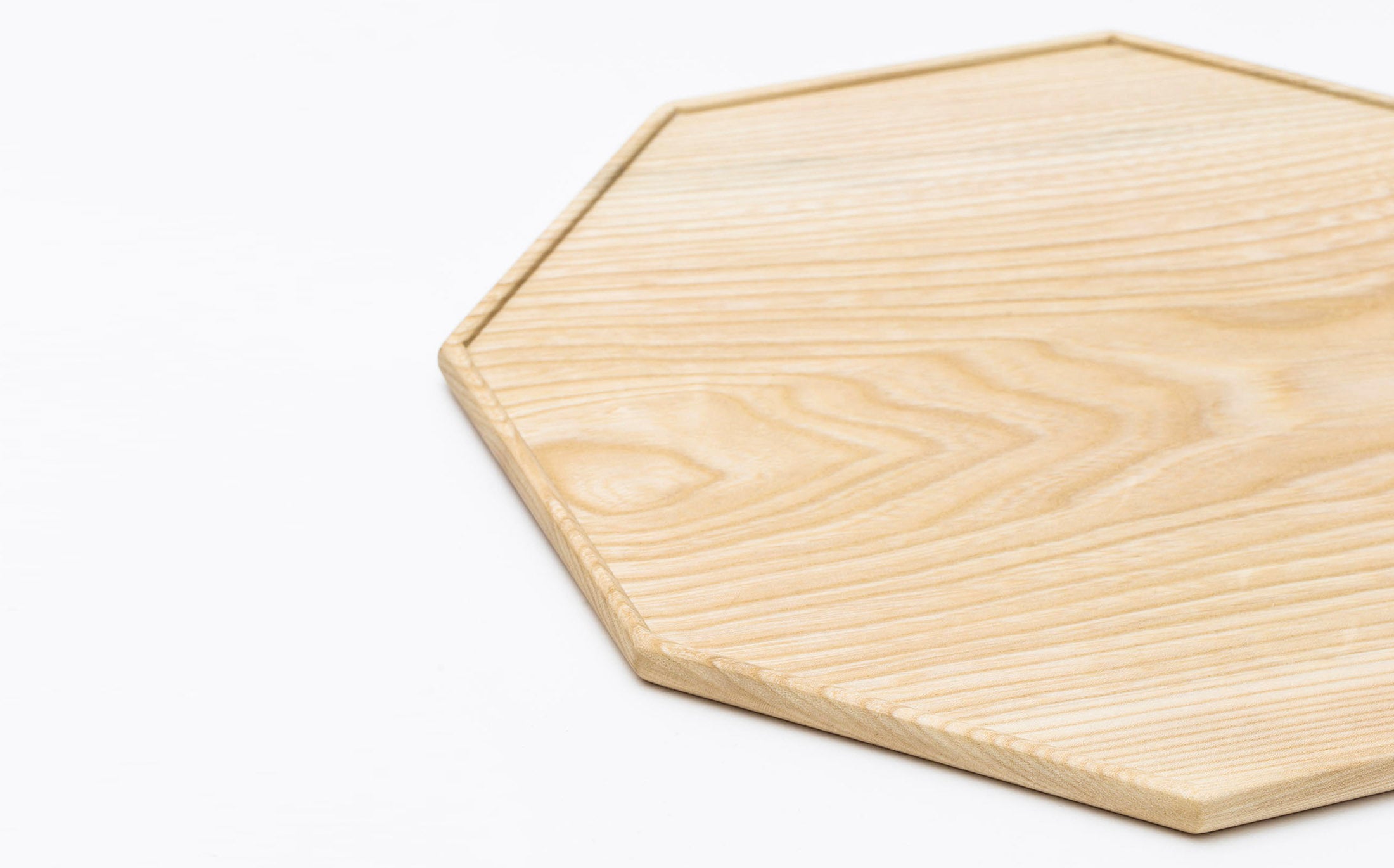 Bon - Castor Aralia Plain Wood - Tray "Hakkaku"