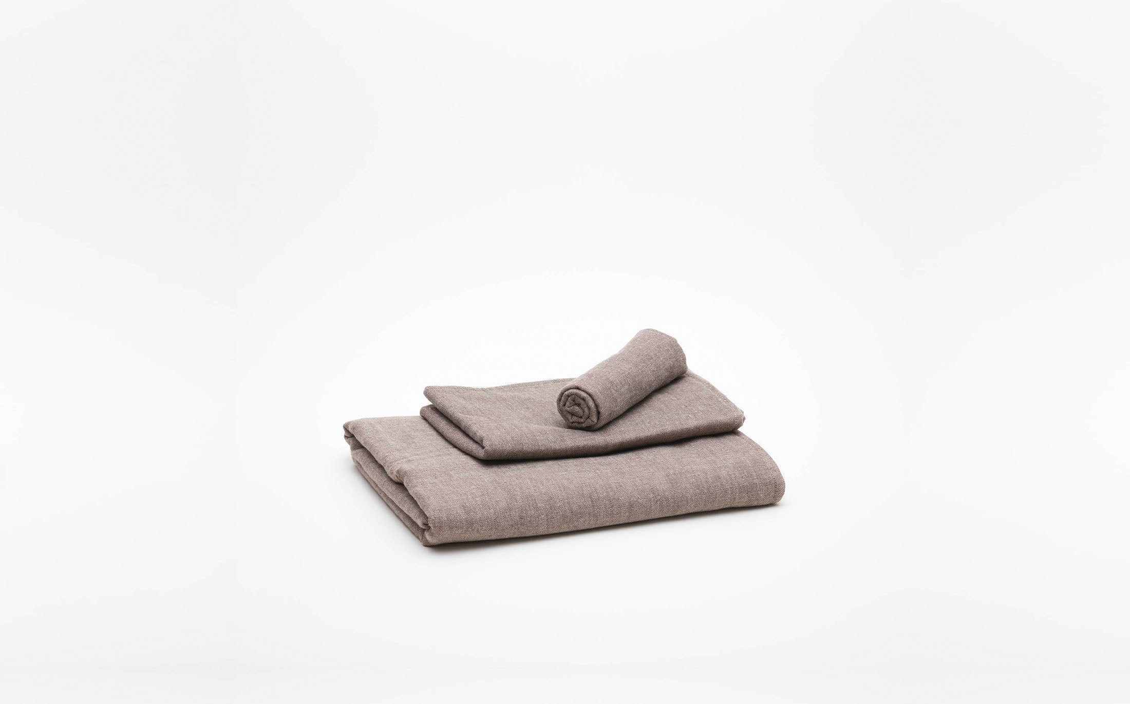 Gauze Chambray Towel - Brown