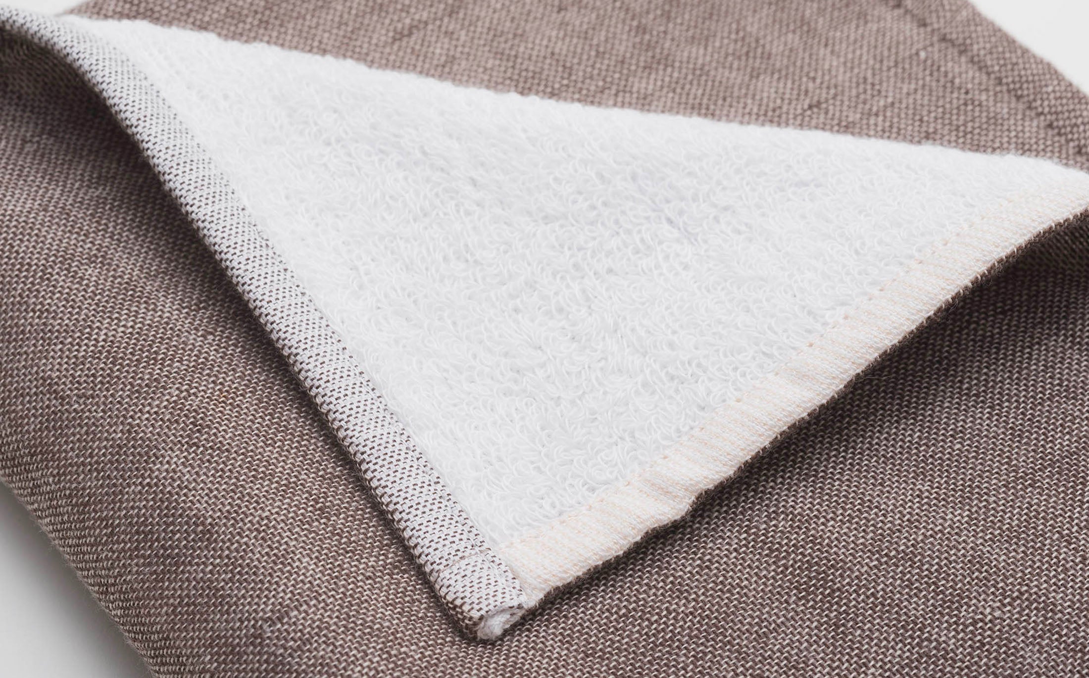 Gauze Chambray Towel - Brown