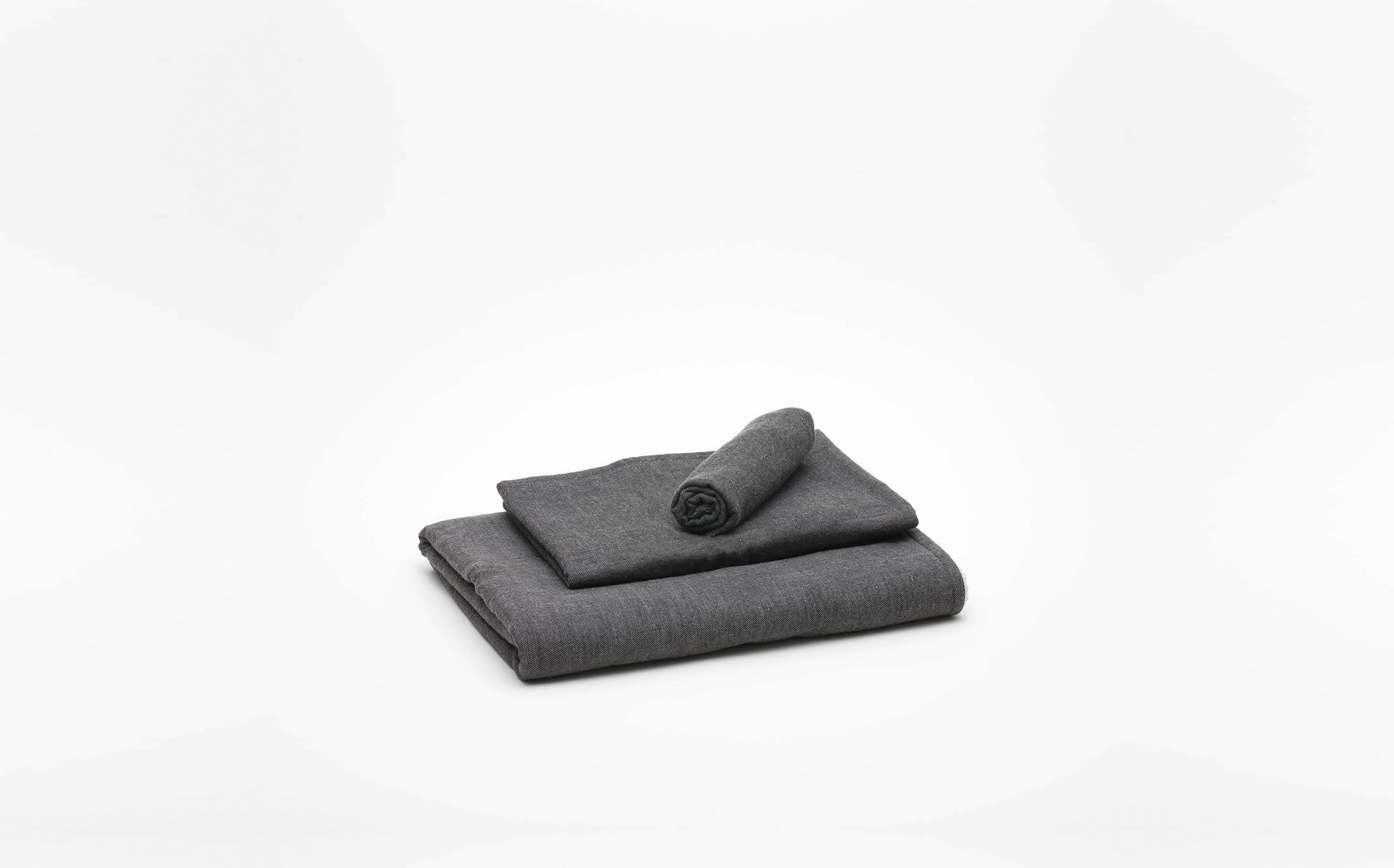 Gauze Chambray Towel - Dark Grey