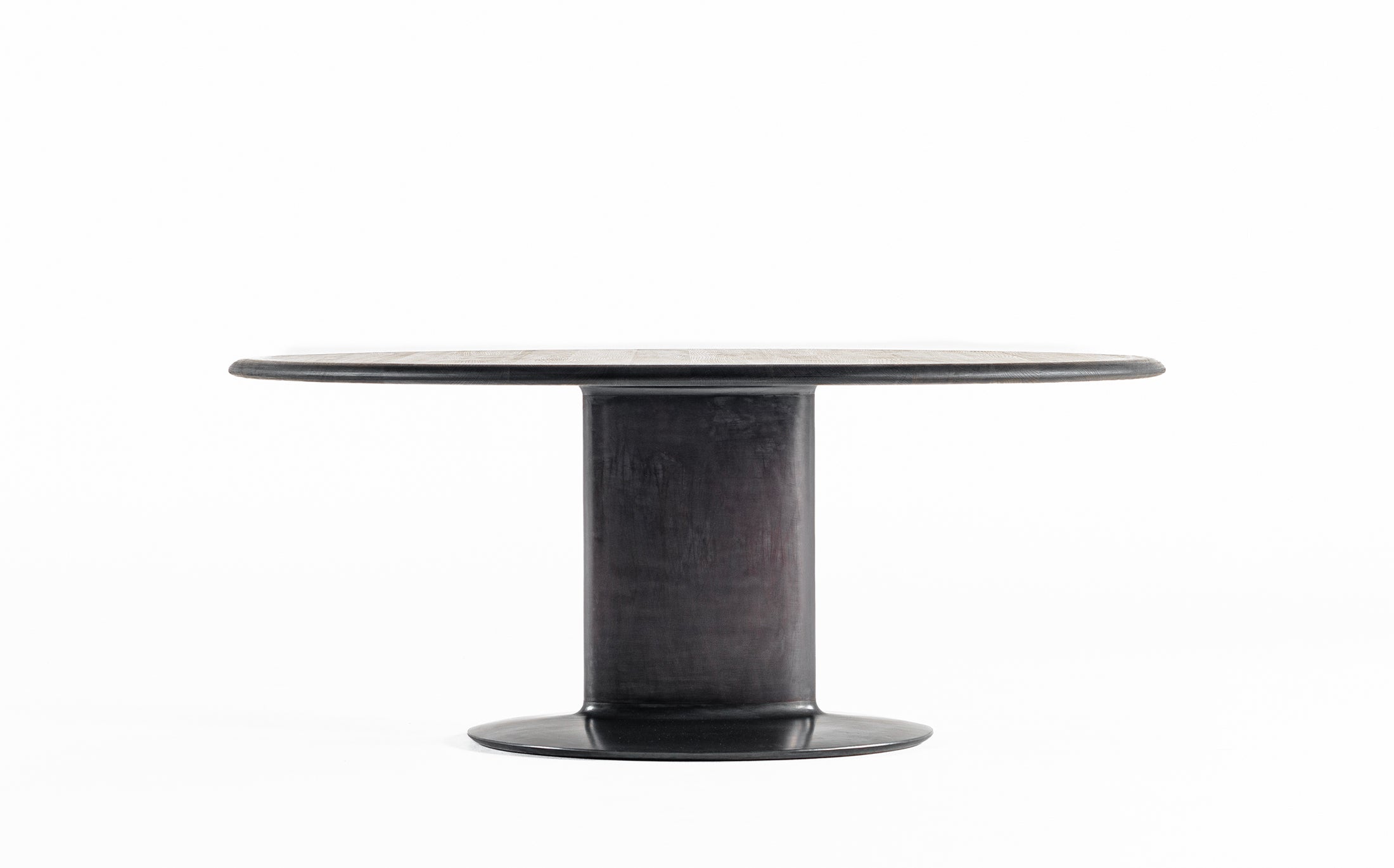 Elliptical cylinder casting bronze table T-716 - Tannin black