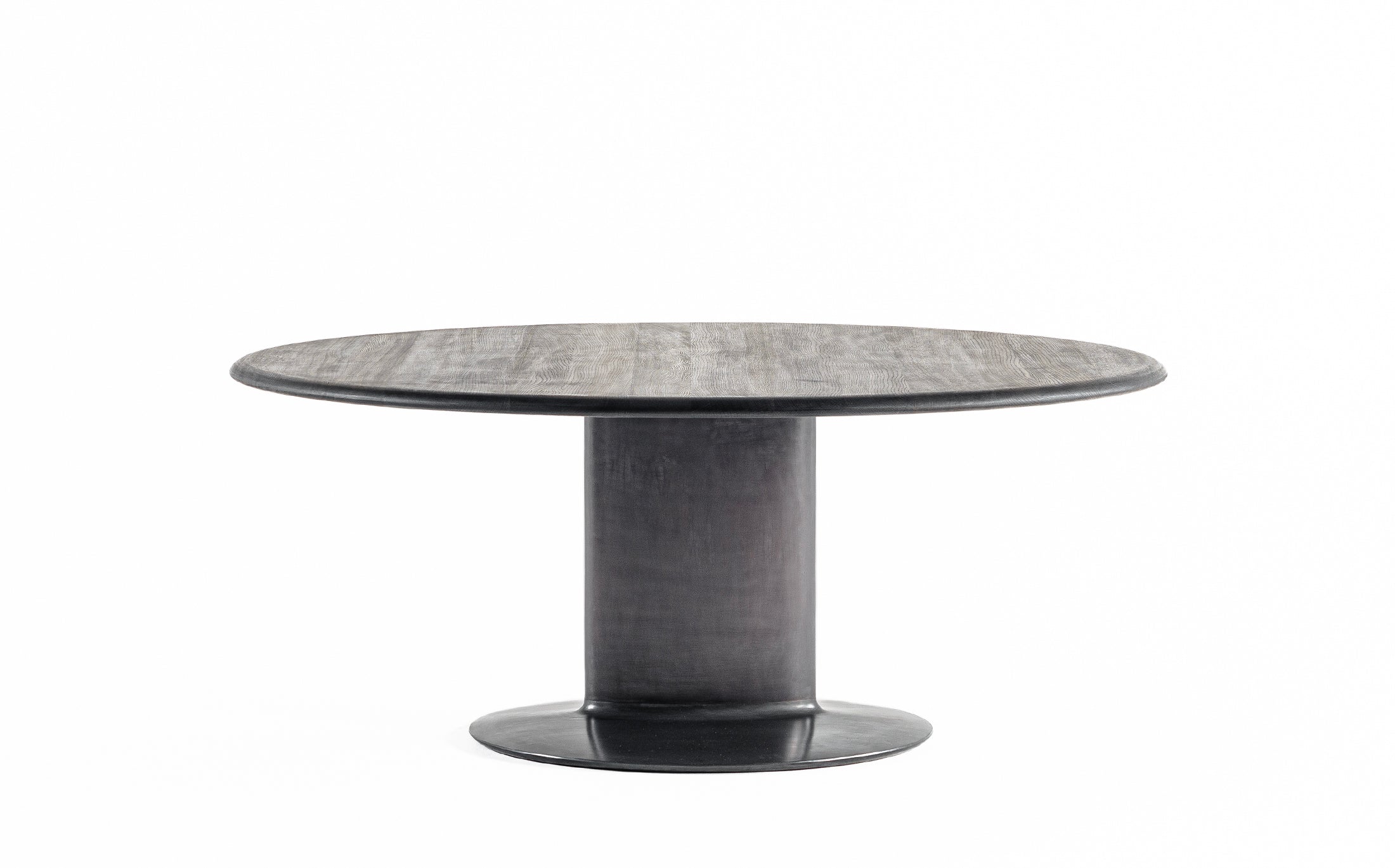 Elliptical cylinder casting bronze table T-716 - Tannin black