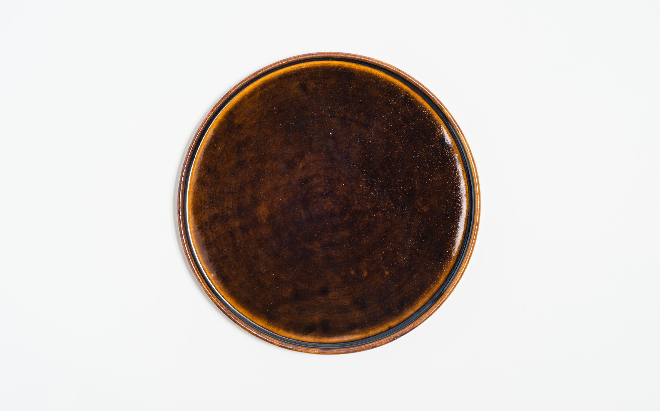 Hanamizuki - Ceramic Brown - Narrow Rim Plate L
