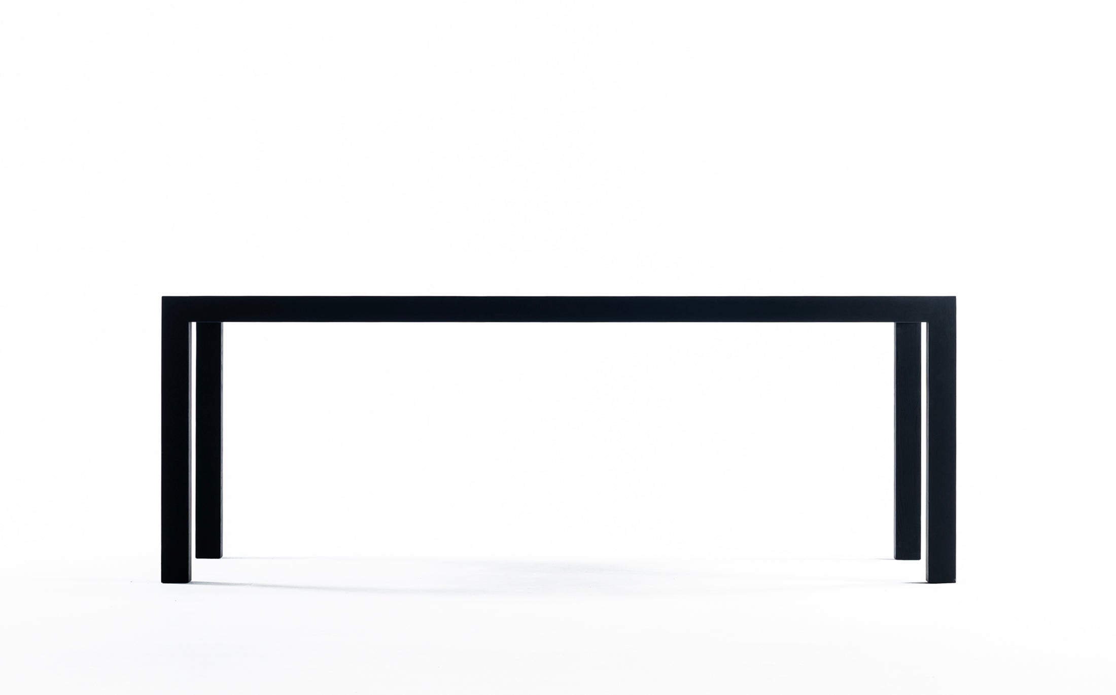 Horizontal table - black glass Charcoal grey