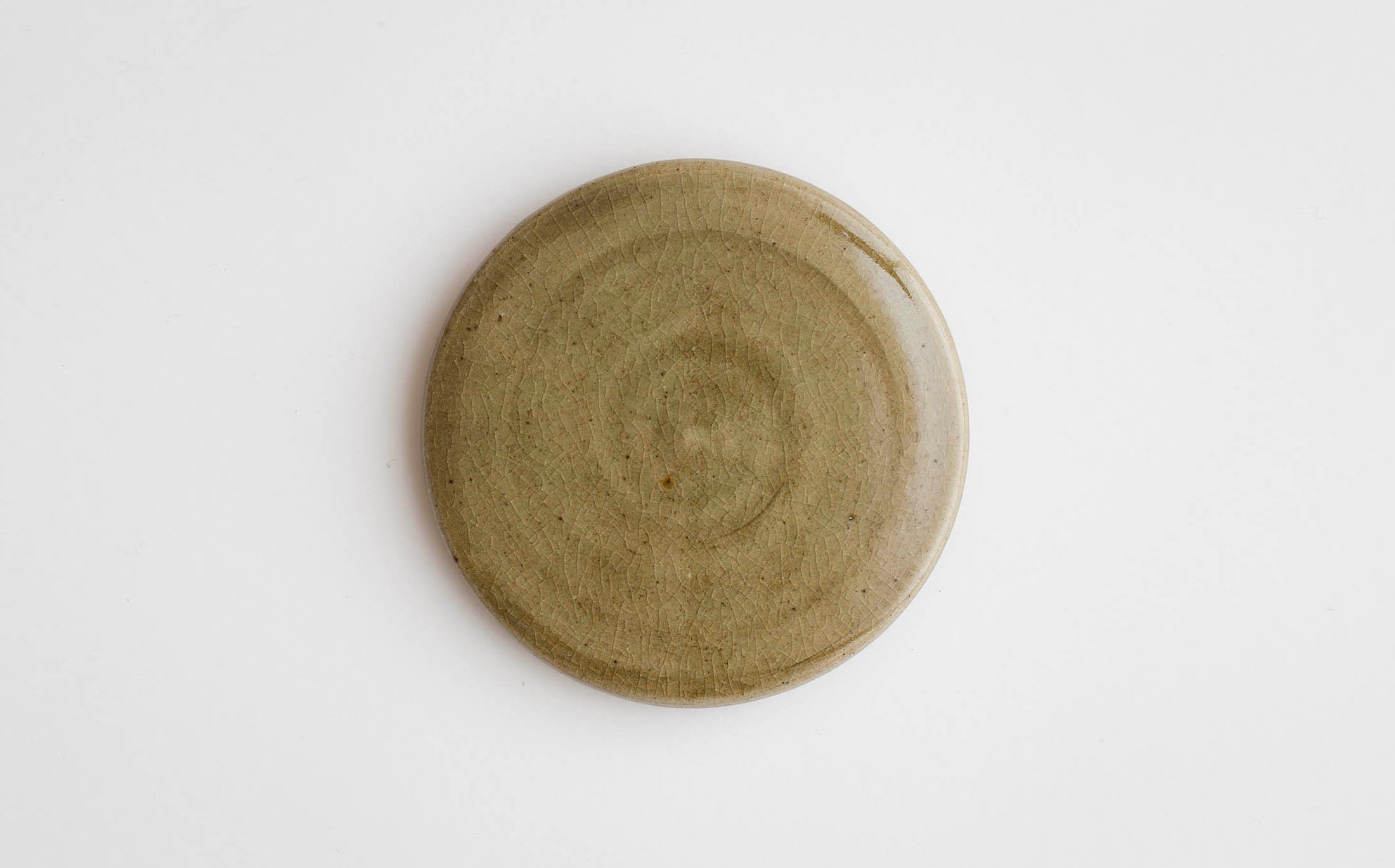 Iwami - Ceramic Green - Flat Pot with Lid