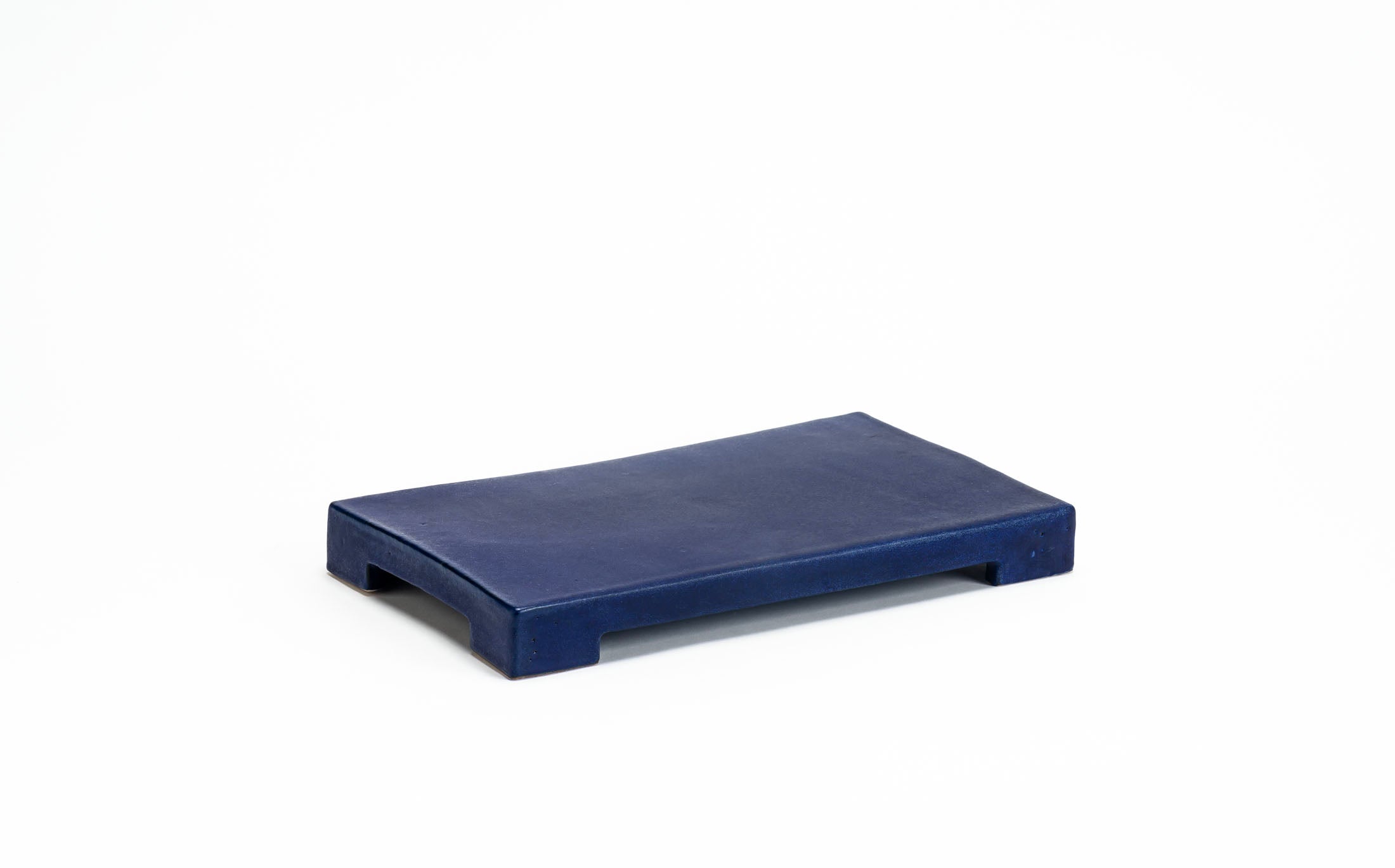 Kasama - Ceramic Blue - Rectangle Plate with Legs