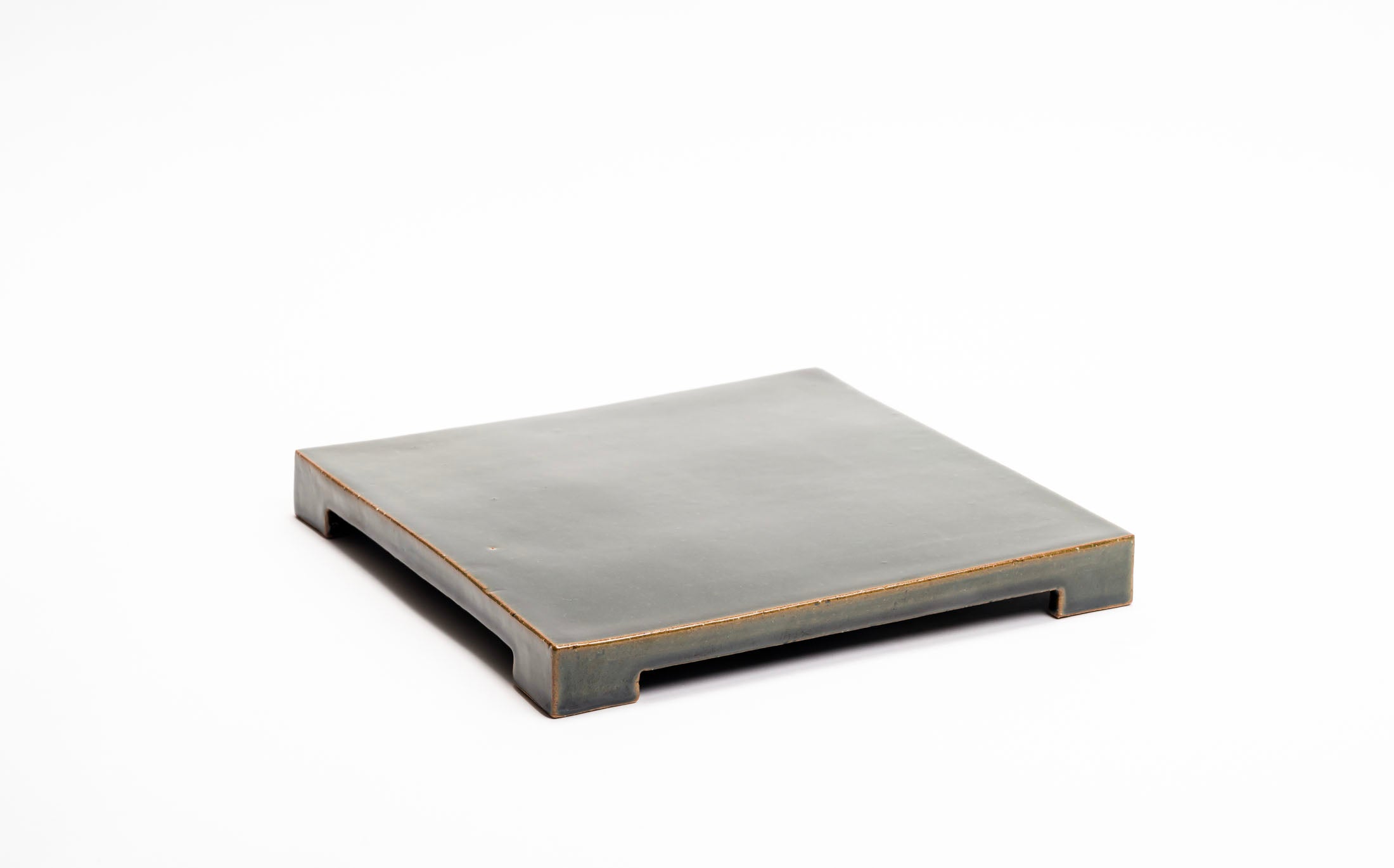 Kasama - Ceramic Green - Square Plate with Legs