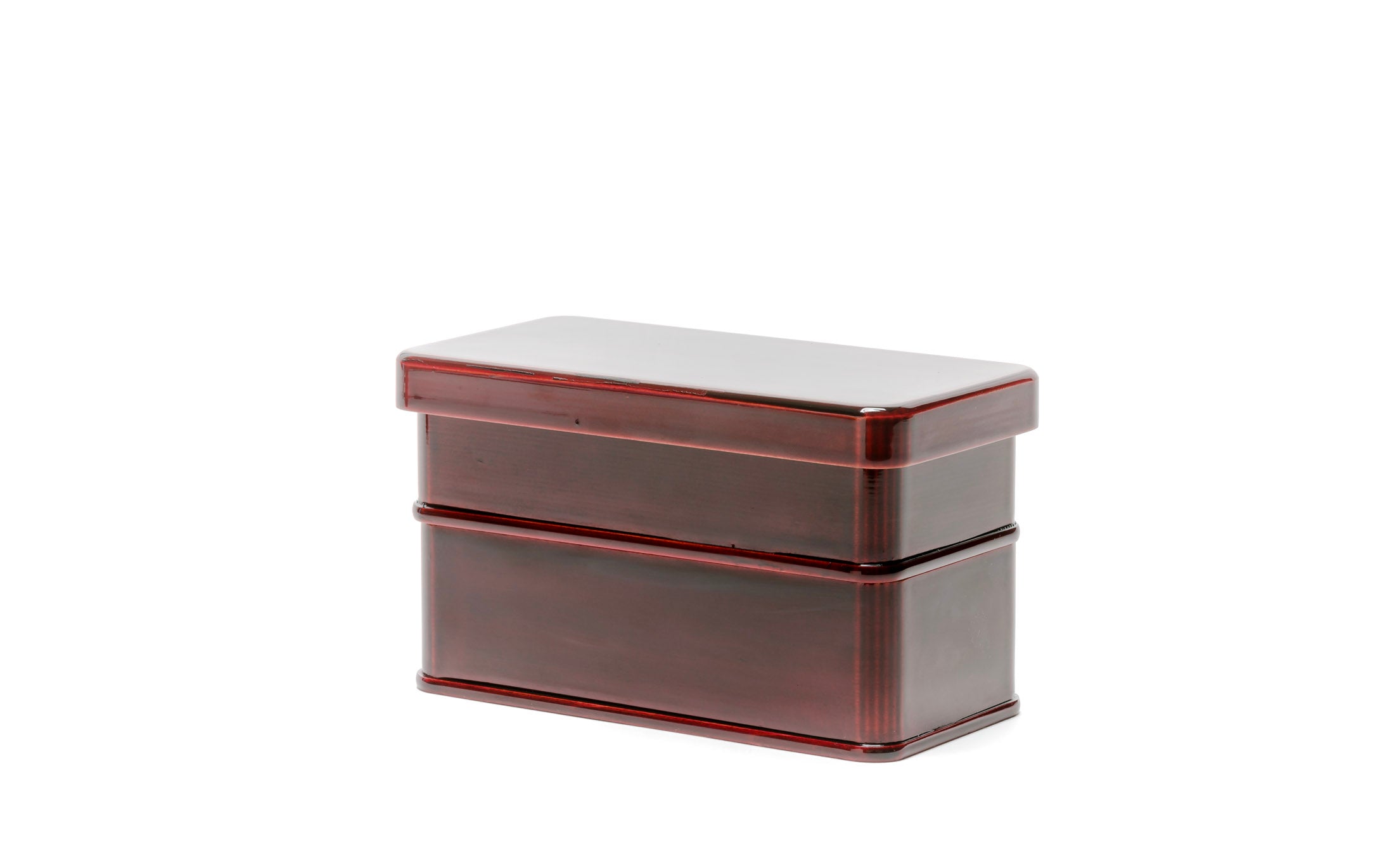 Omae - Red Shunkei - 2 Tier Square Lunch Box