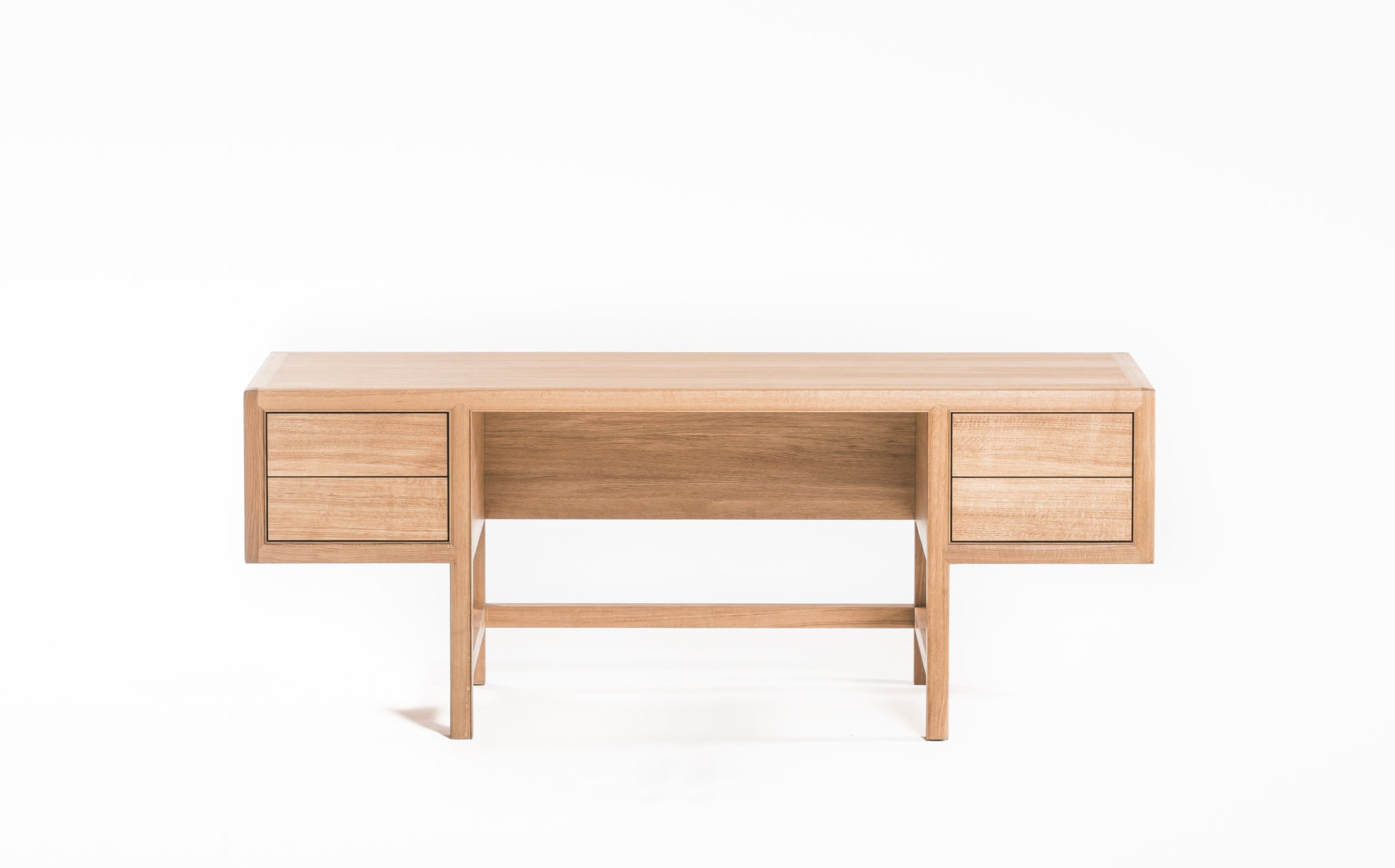 Poetic scape desk Natural white #Wood Finish_natural white