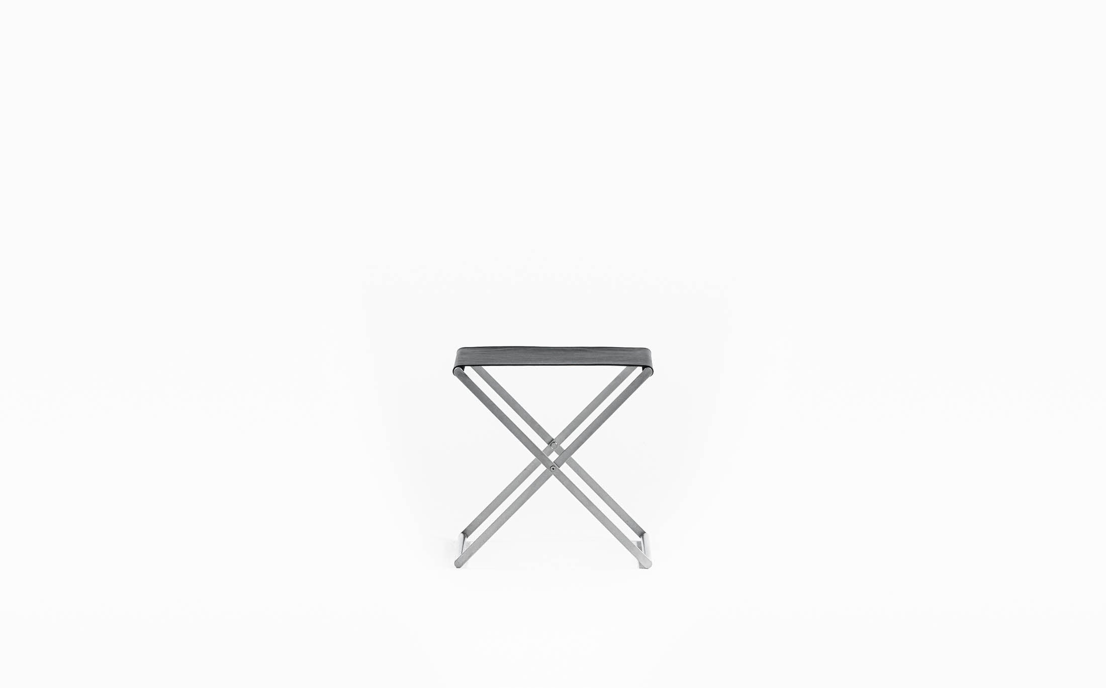 serpentine stool - stainless