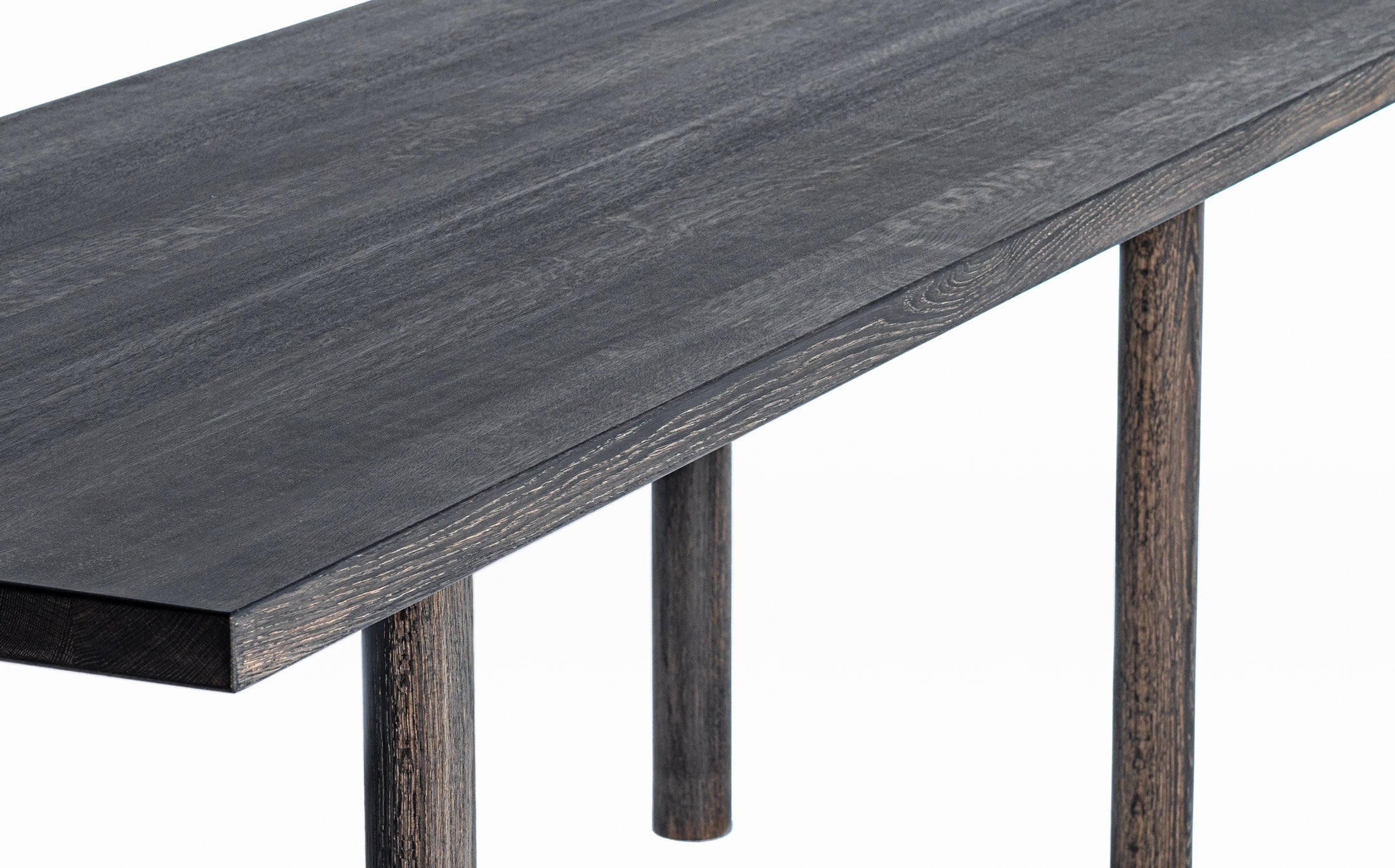 Atelier Zumthor working table - Round legs #Wood Finish_tannin black