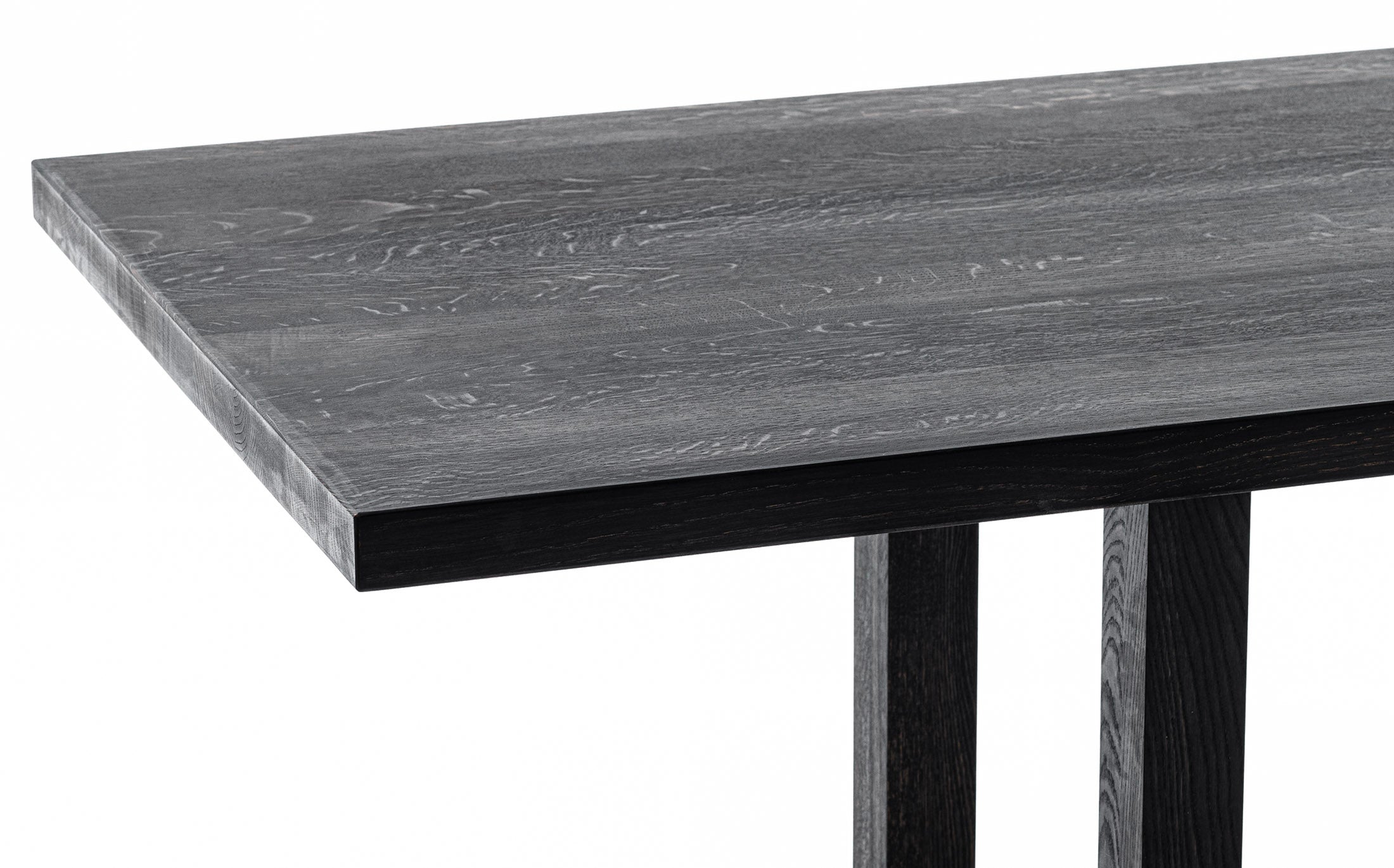 Atelier Zumthor working table - Square legs #Wood Finish_tannin black