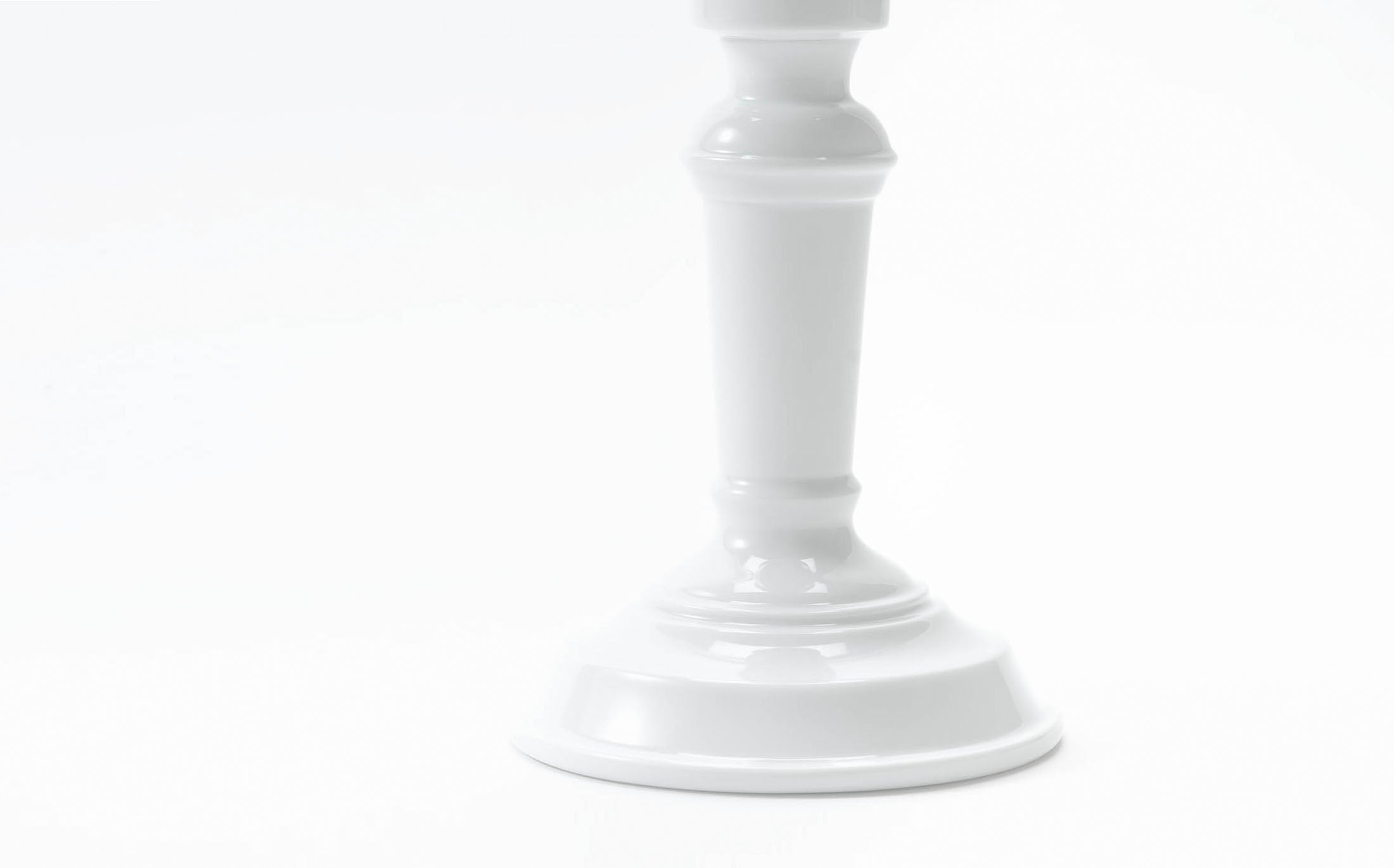 Tamaki - Porcelain White - Candle Stand B