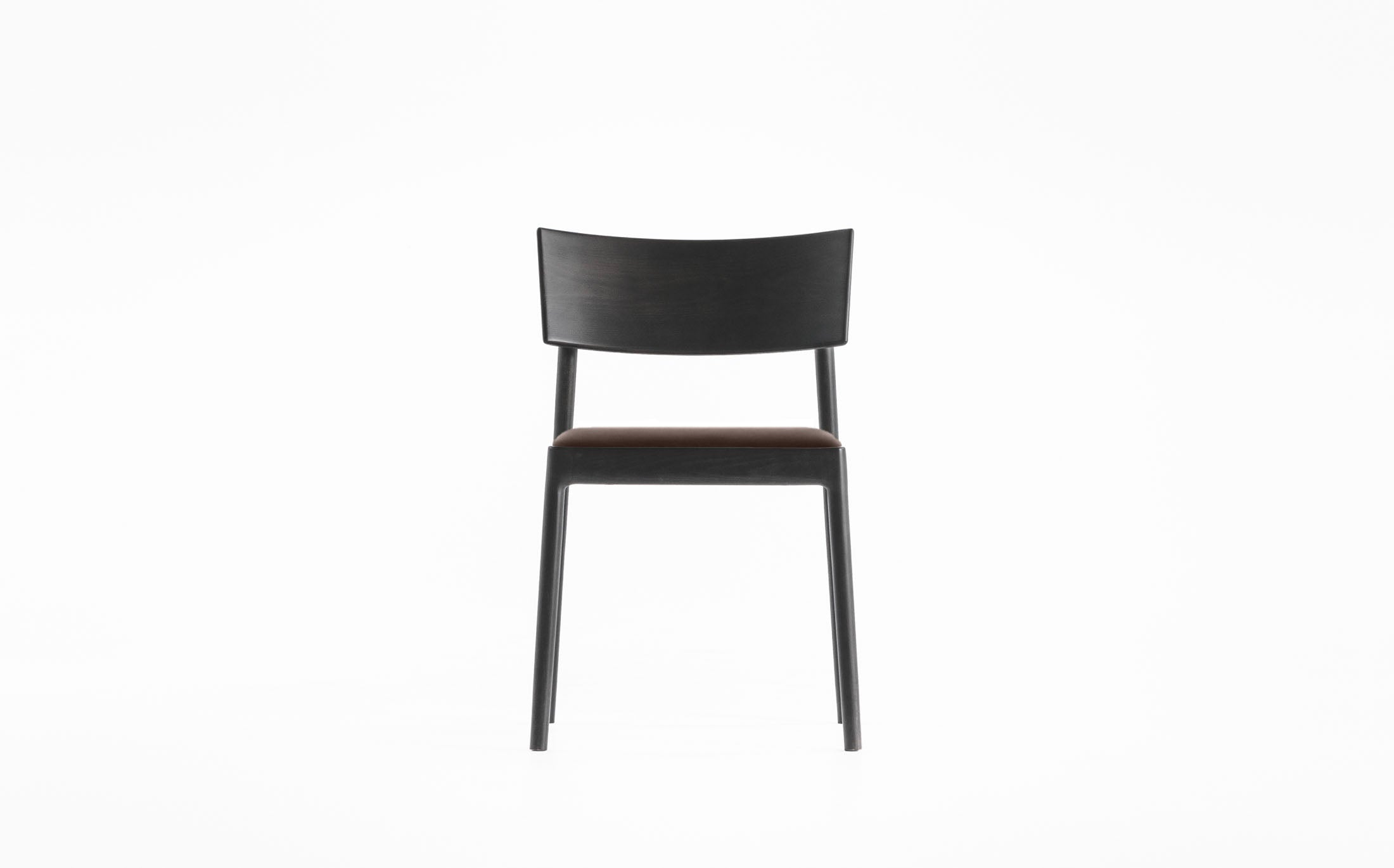 The stacking light chair #Seat materials_smooth leather 40103