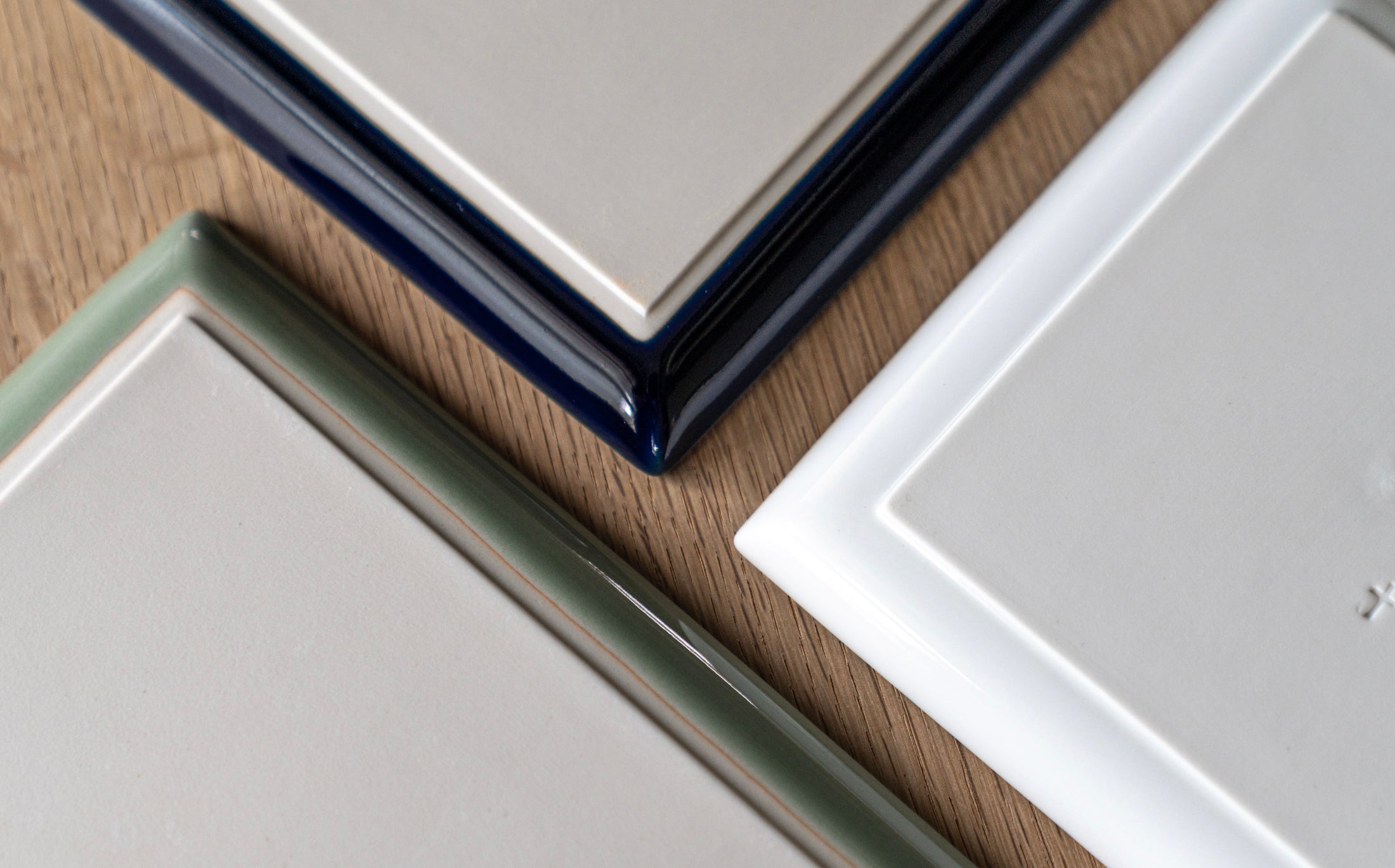 Yamabuki - Porcelain Stripe Blue - Rectangle Plate