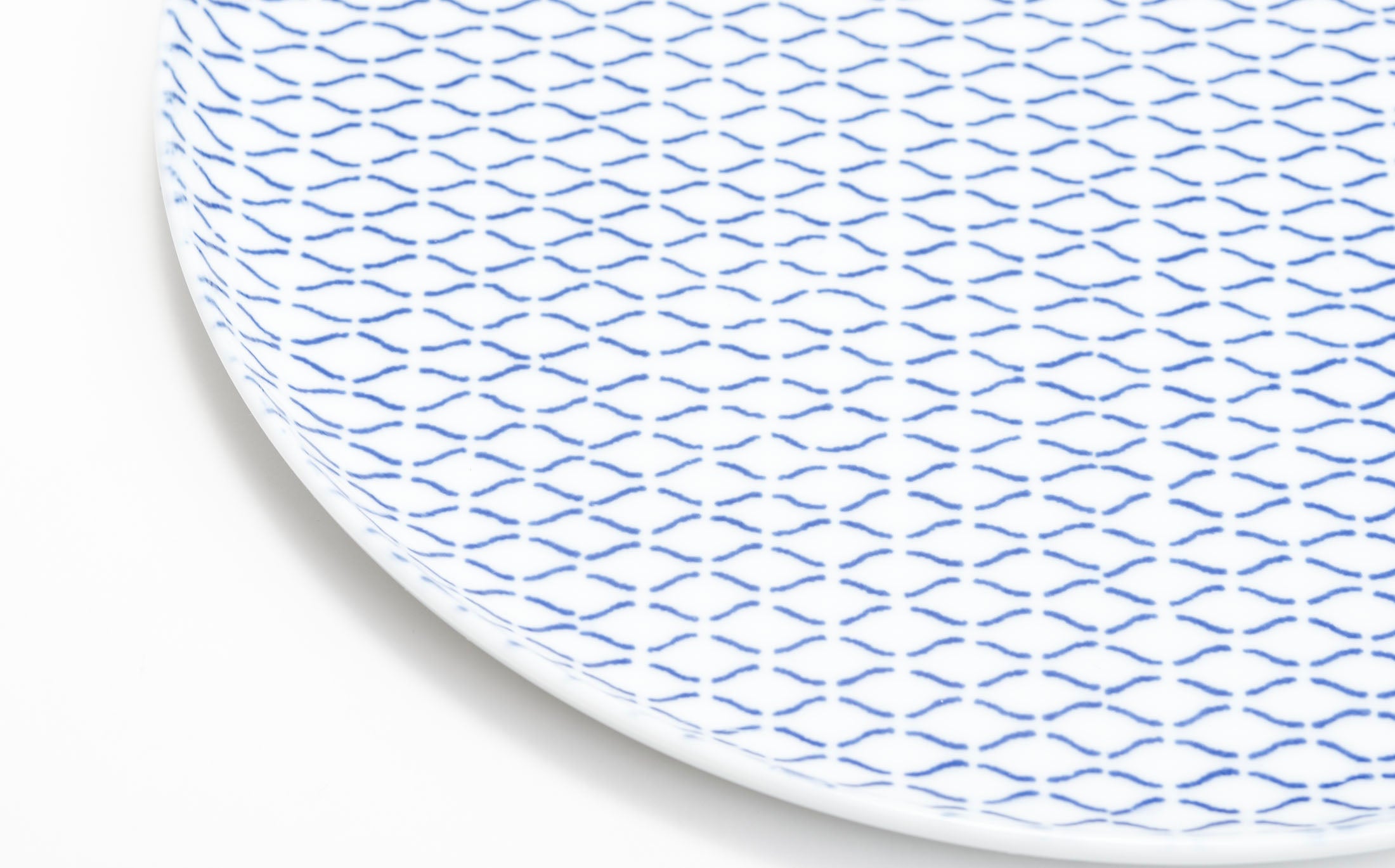 Yamabuki - Porcelain Net Blue - Oval Plate