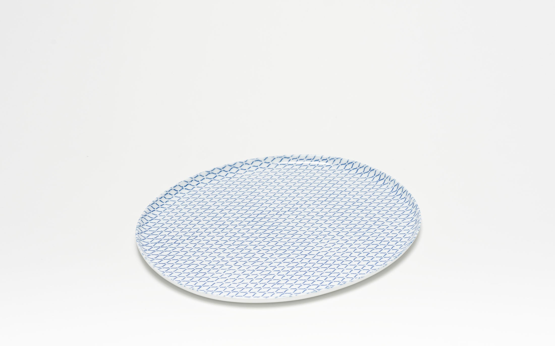 Yamabuki - Porcelain Net Blue - Oval Plate