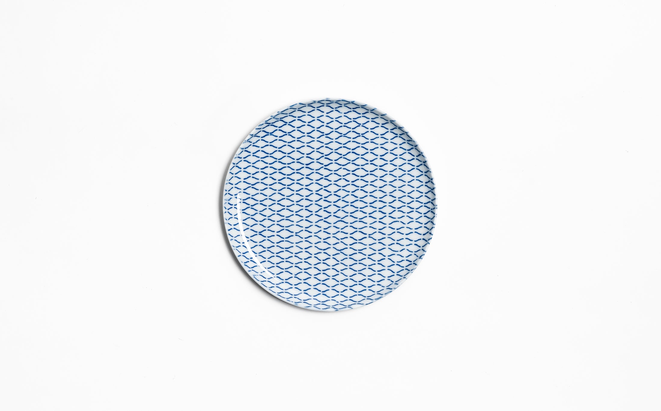 Yamabuki - Porcelain Net Blue - Round Plate