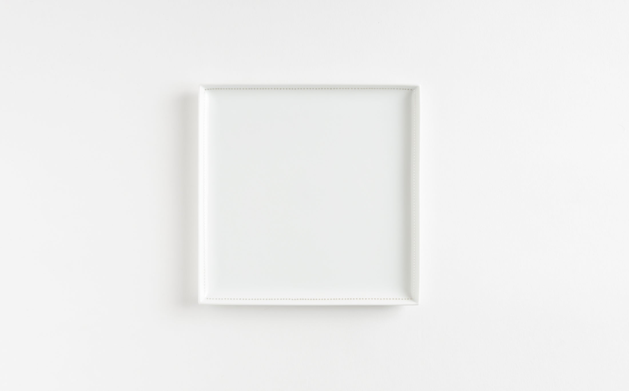 Yamabuki - Porcelain Dot Line Silver - Square Plate