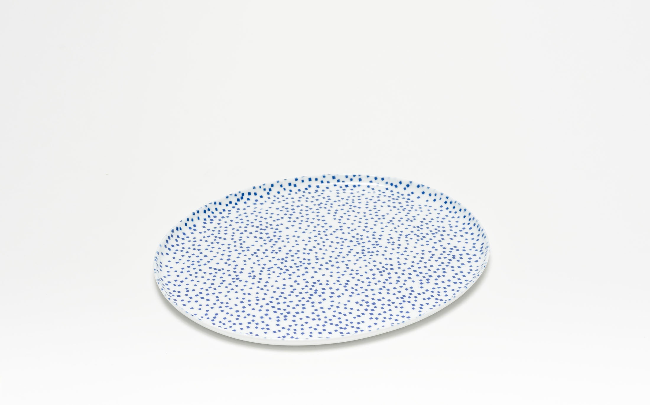 Yamabuki - Porcelain Square Blue - Oval Plate