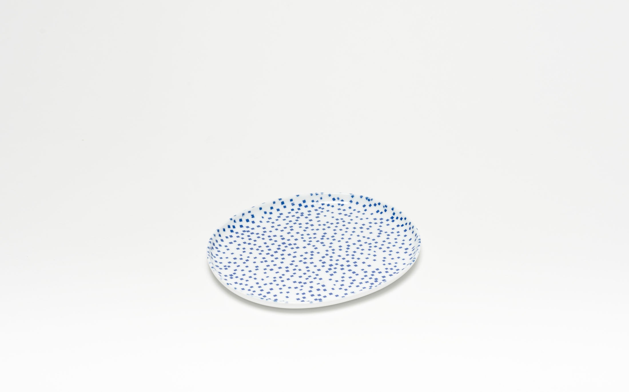 Yamabuki - Porcelain Square Blue - Oval Plate