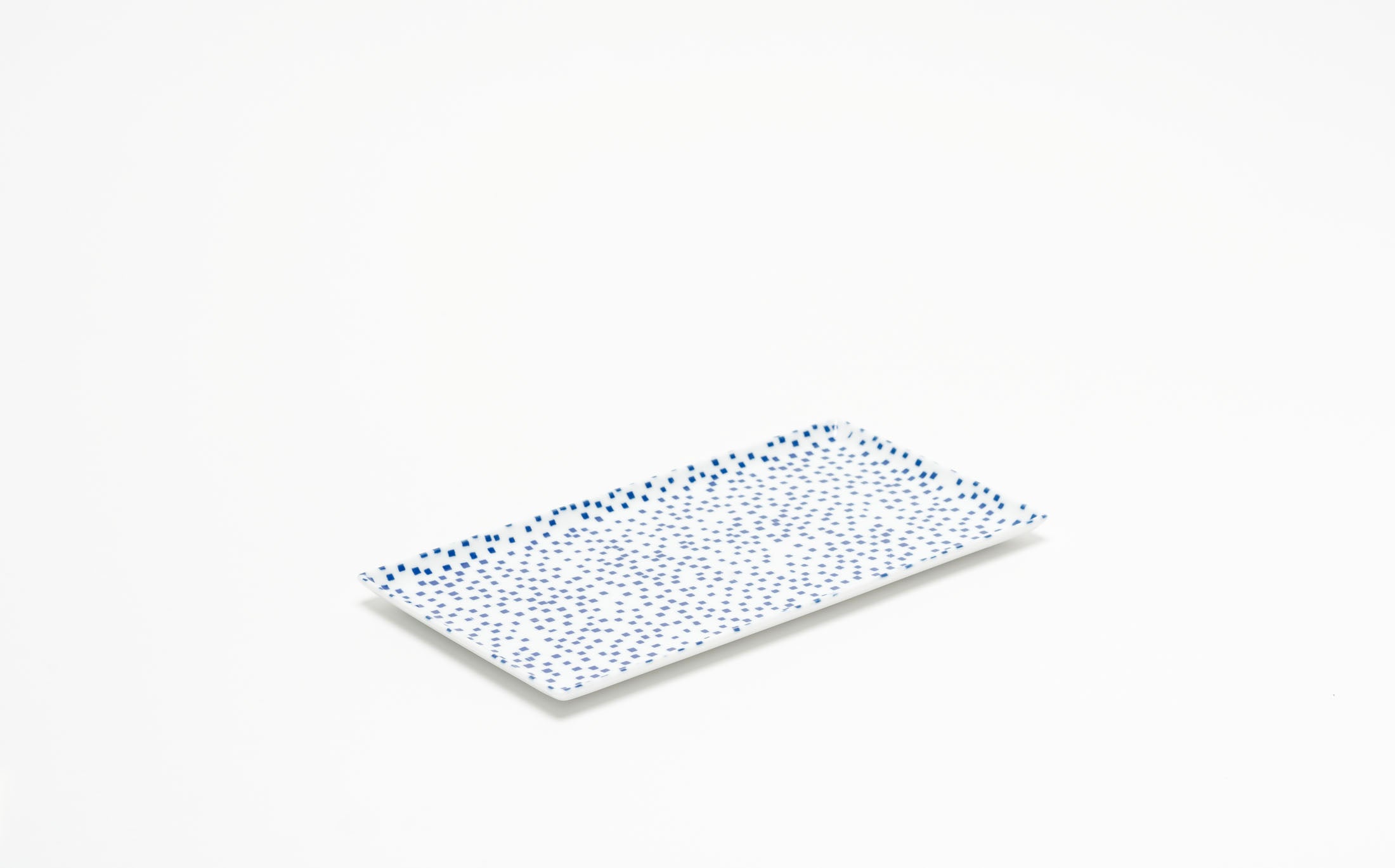 Yamabuki - Porcelain Square Blue - Rectangle Plate