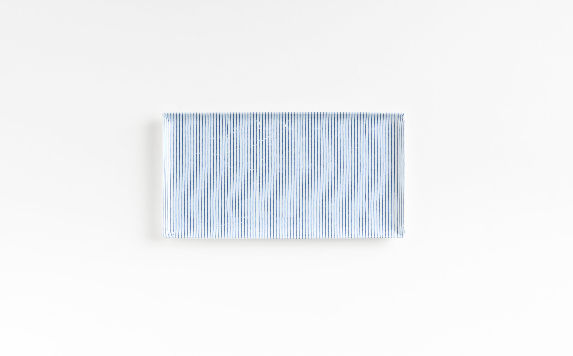 Yamabuki - Porcelain Stripe Blue - Rectangle Plate